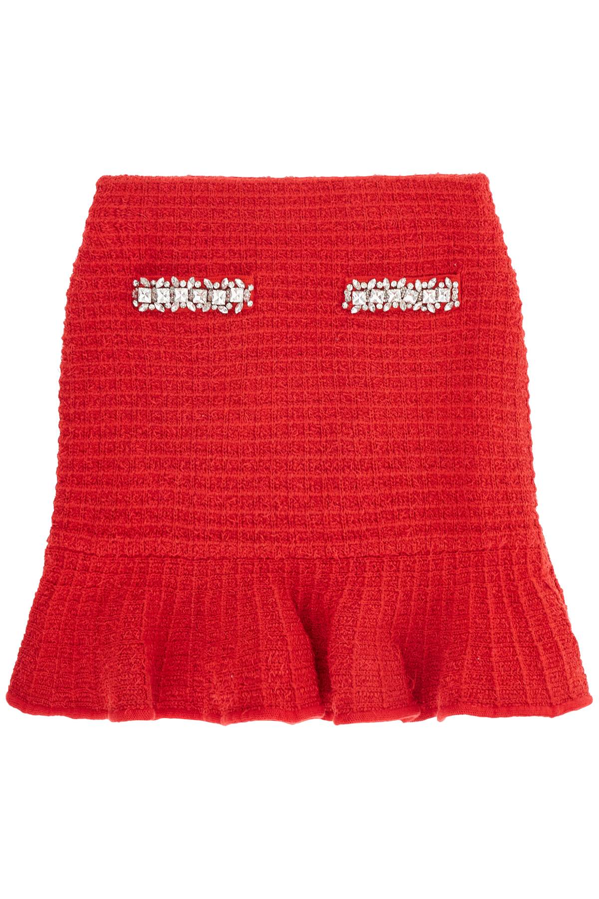 Self Portrait Textured Knit Mini Skirt