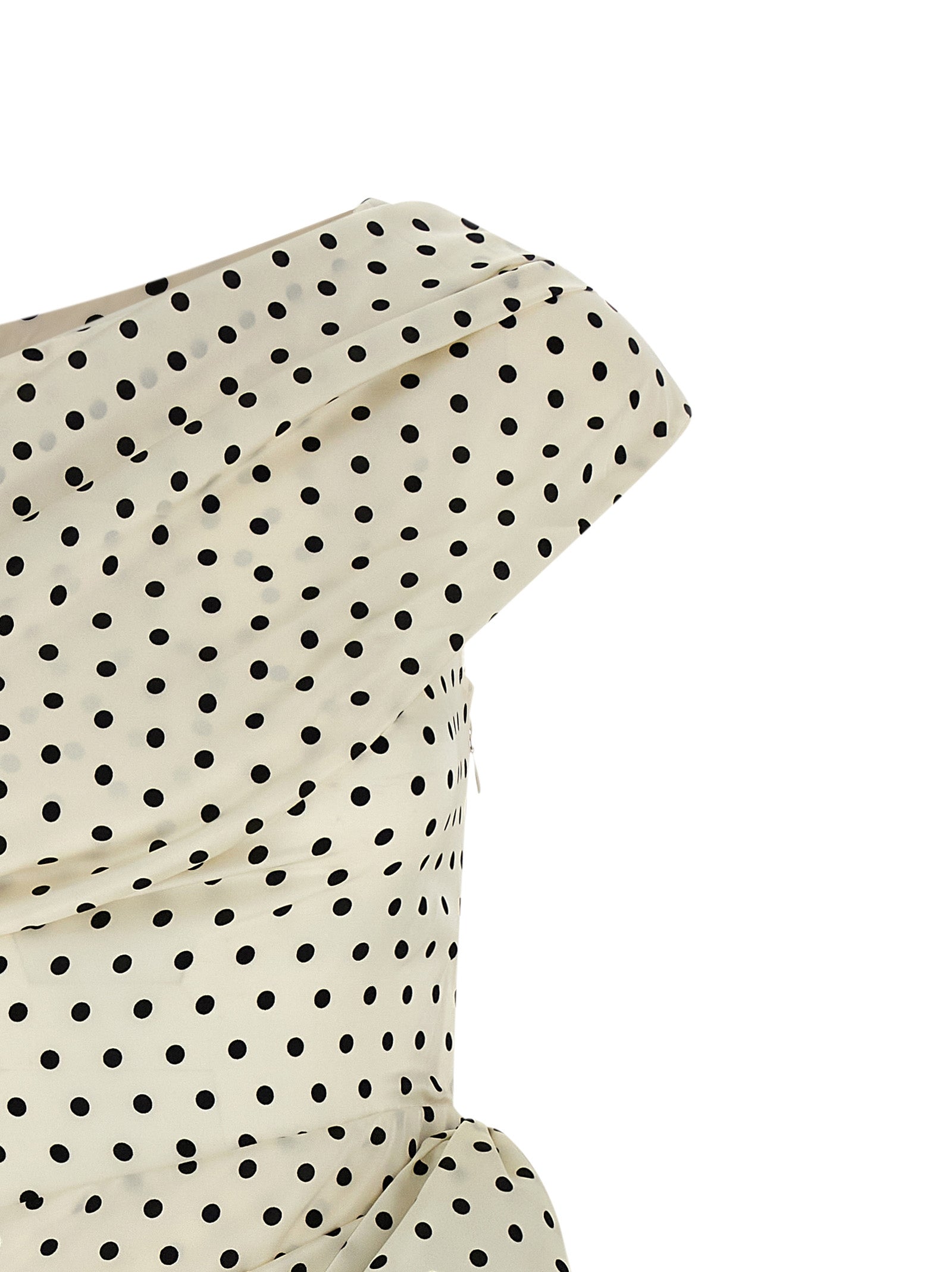 Self Portrait 'Polka Dot Satin Tie Side Mini' Dress