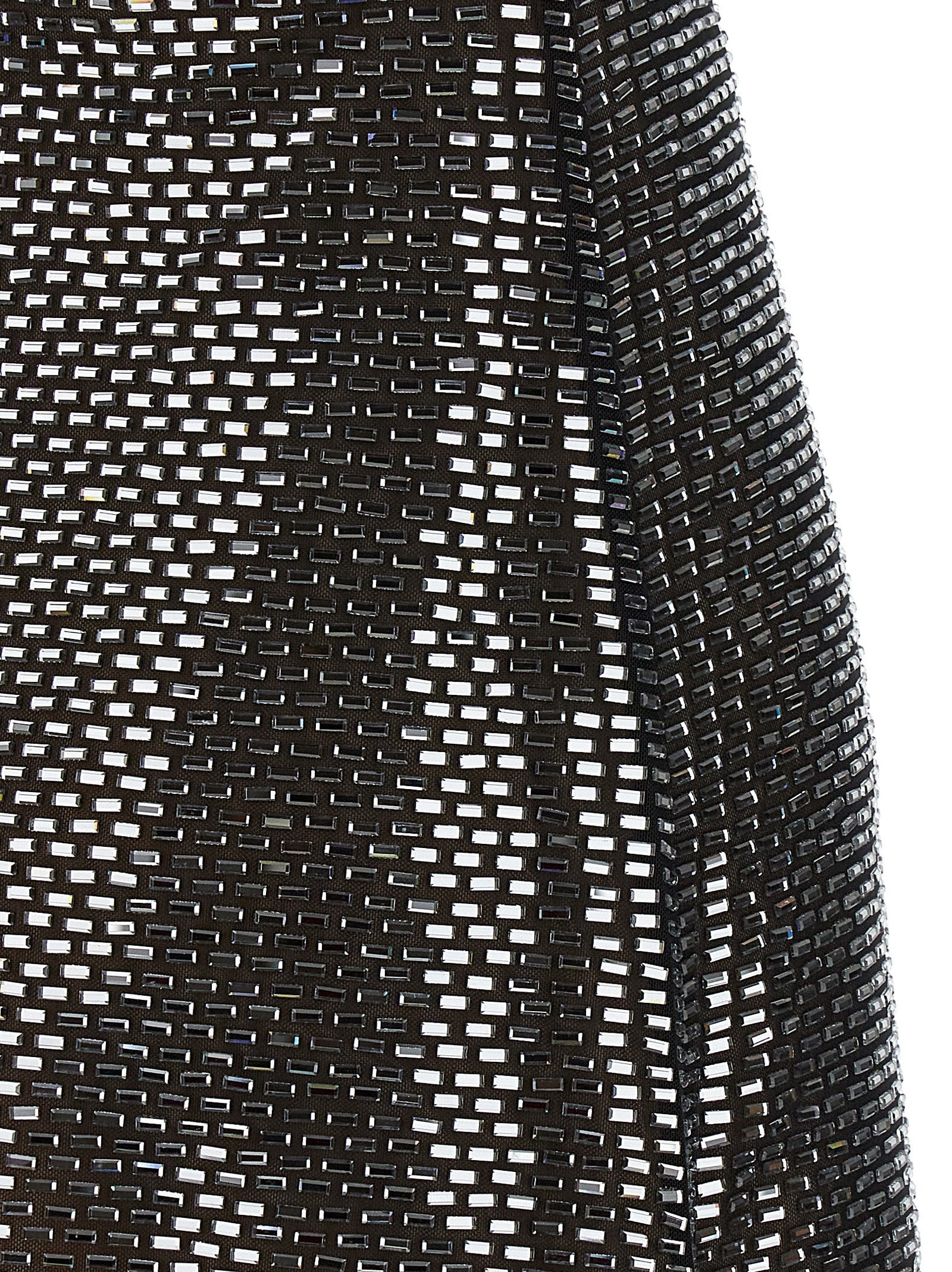 Self Portrait 'Gunmetal Rhinestone Mesh Mini' Dress