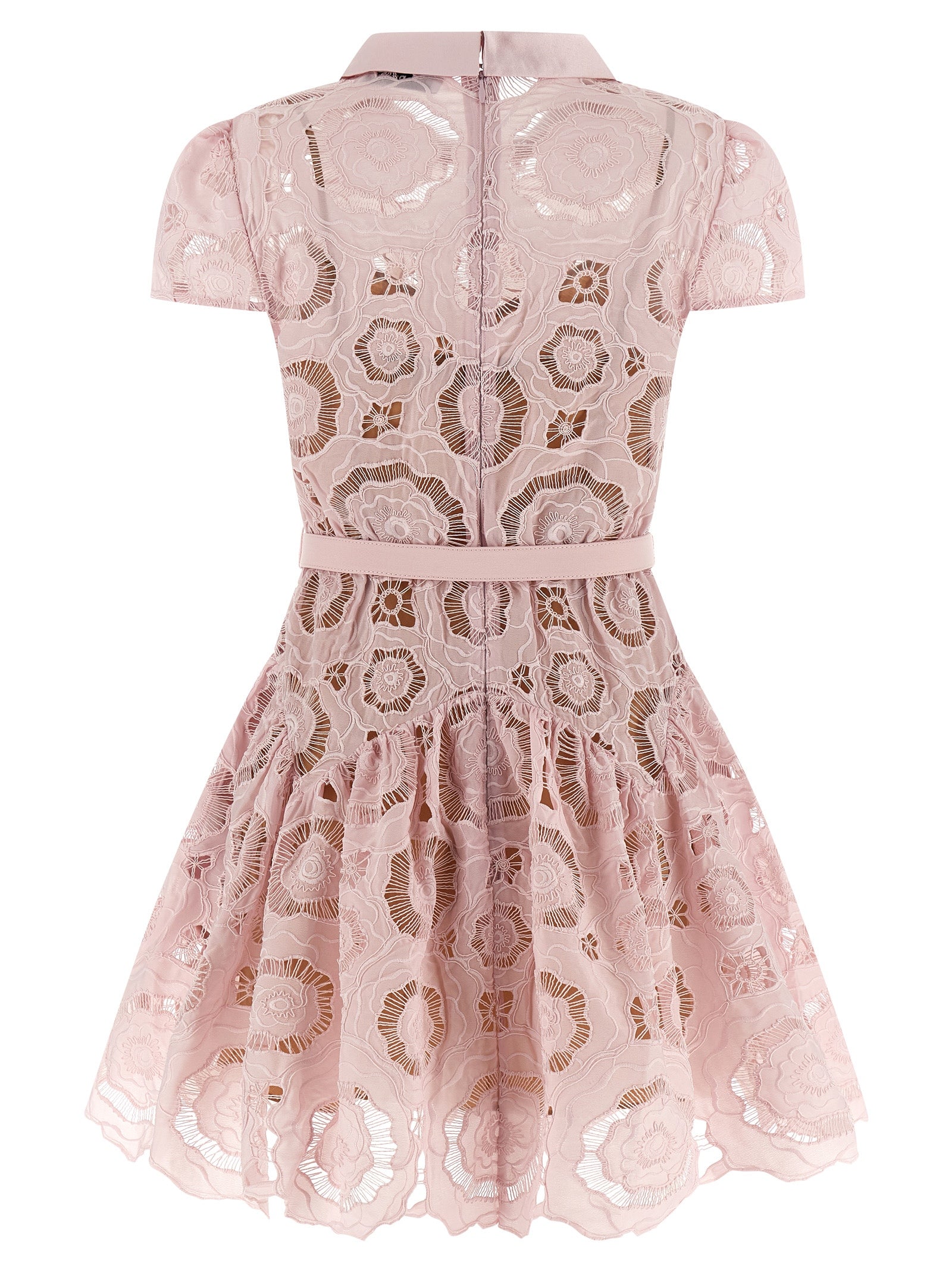 Self Portrait 'Pink Floral Lace Mini' Dress
