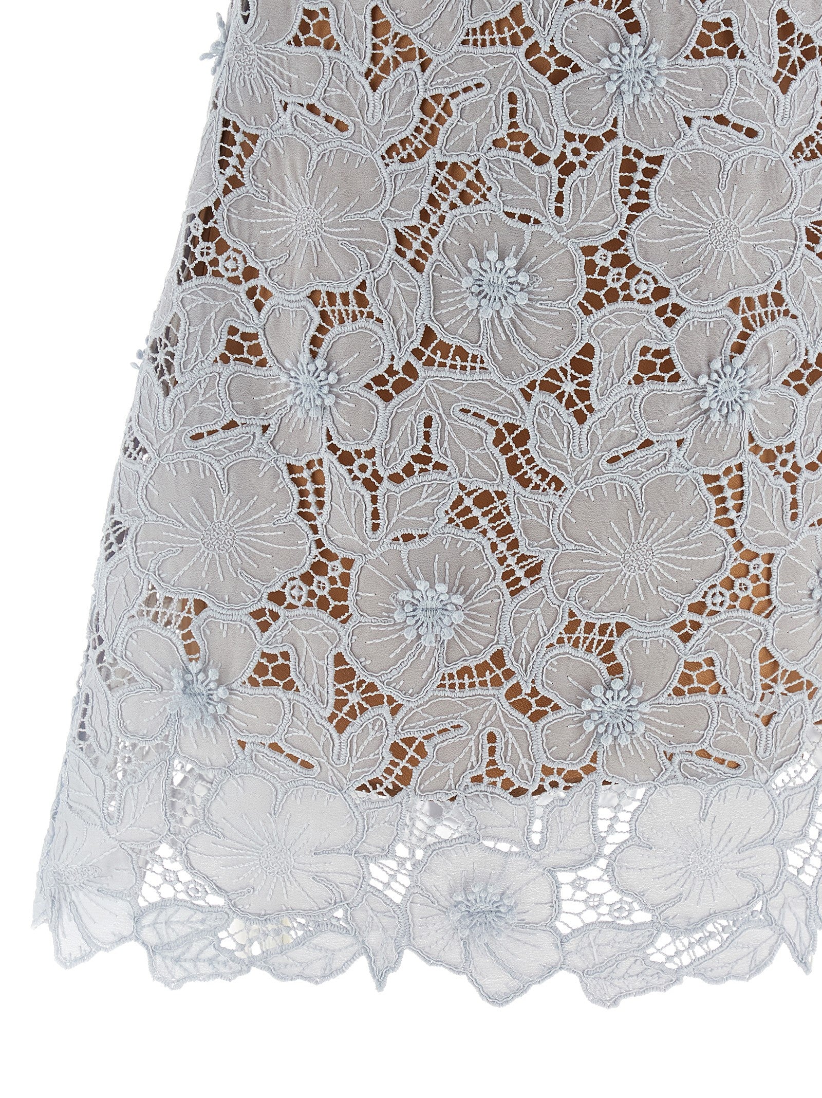 Self Portrait 'Blue Guipure Lace Mini' Dress