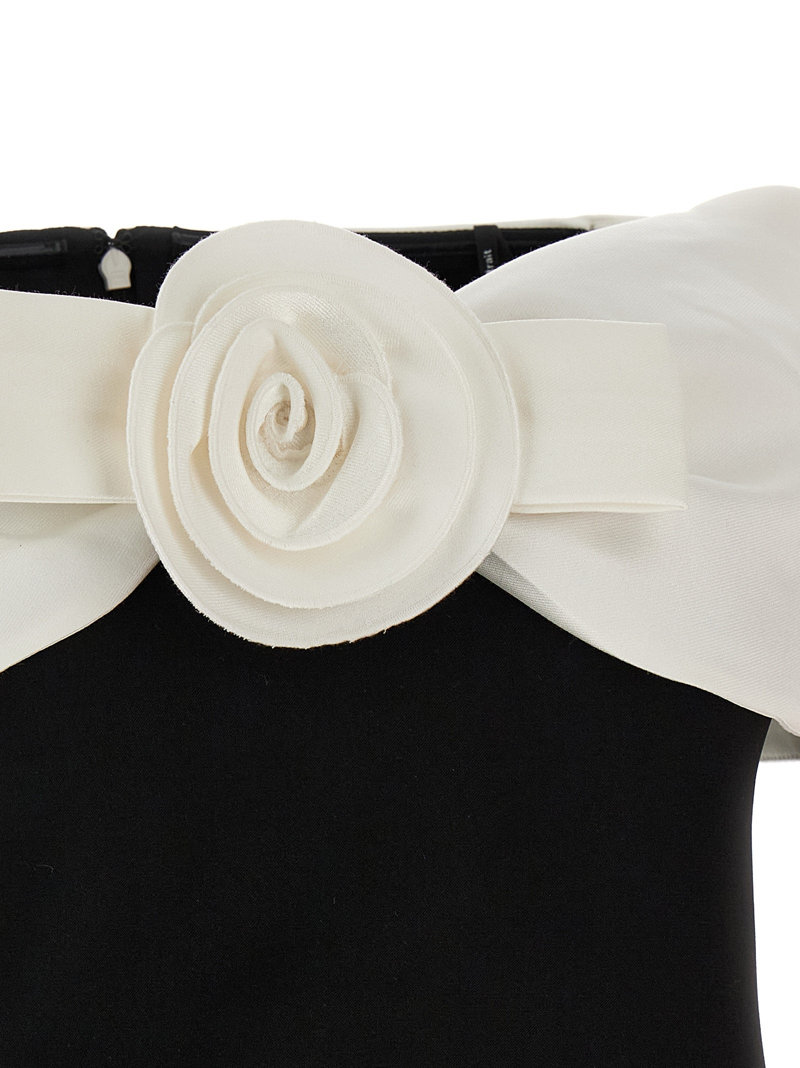 Self Portrait 'Black Crêpe Flower' Top