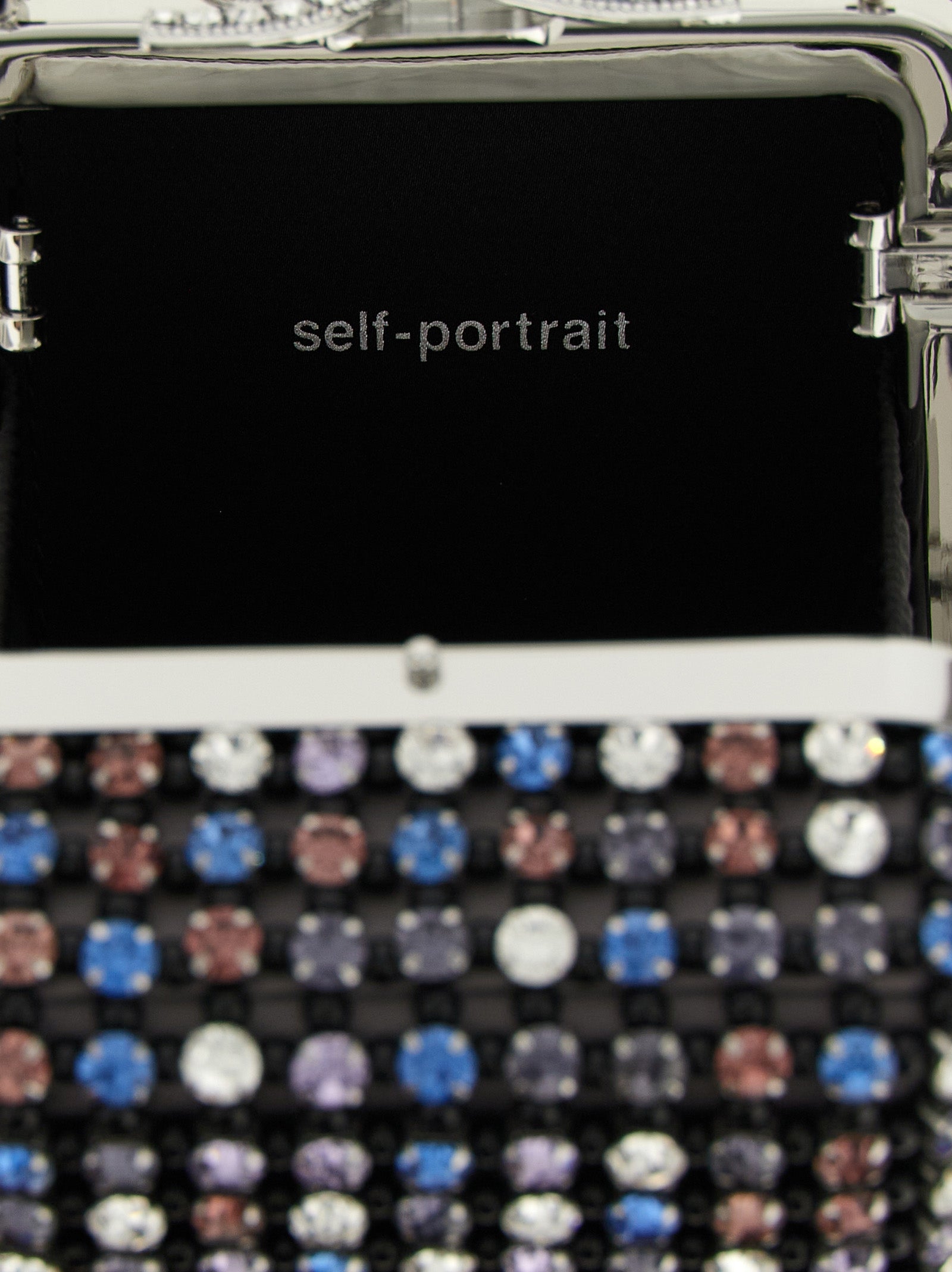 Self Portrait 'Multi Crystal Chainmail' Handbag