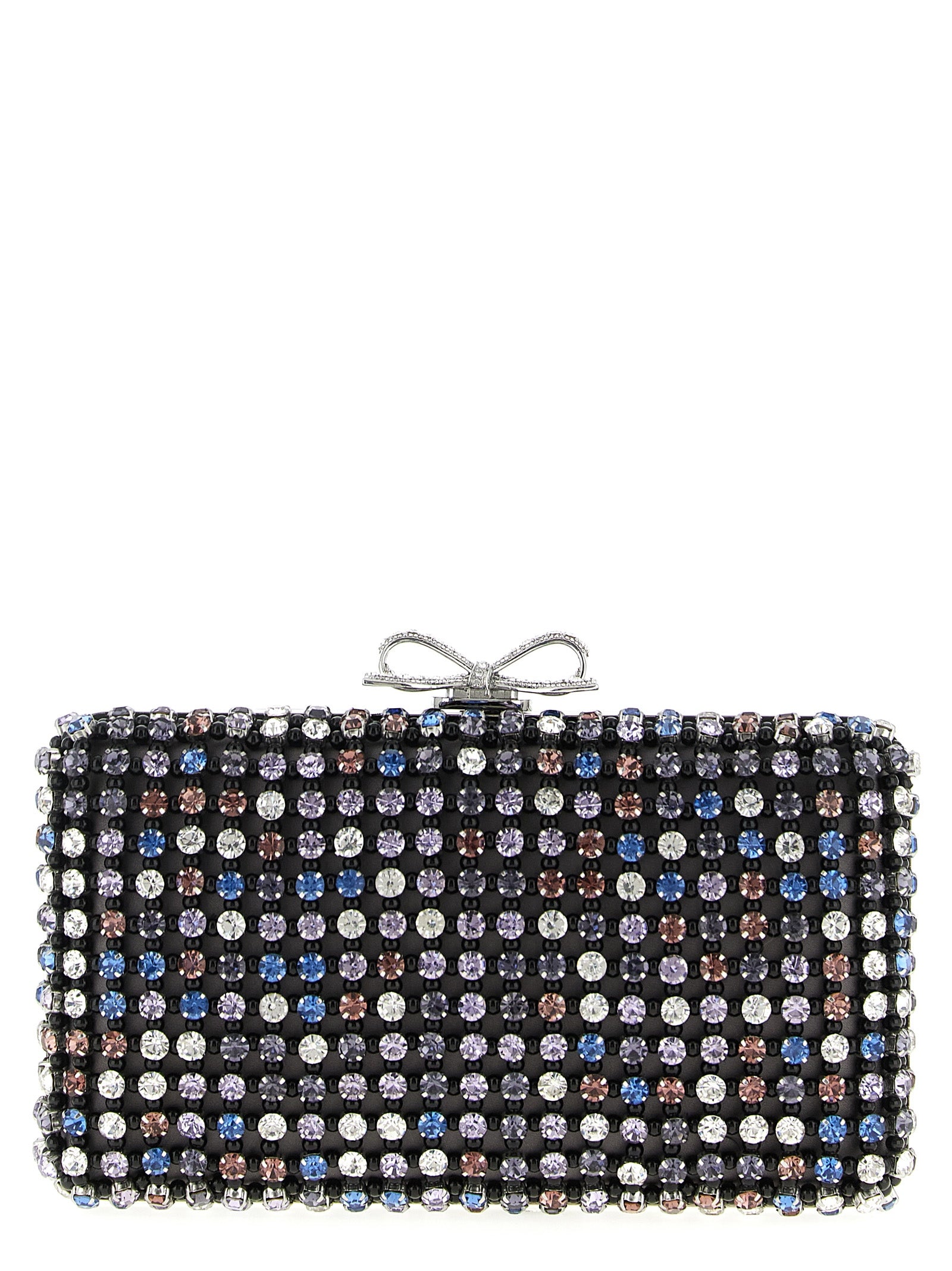 Self Portrait 'Multi Crystal Chainmail' Clutch