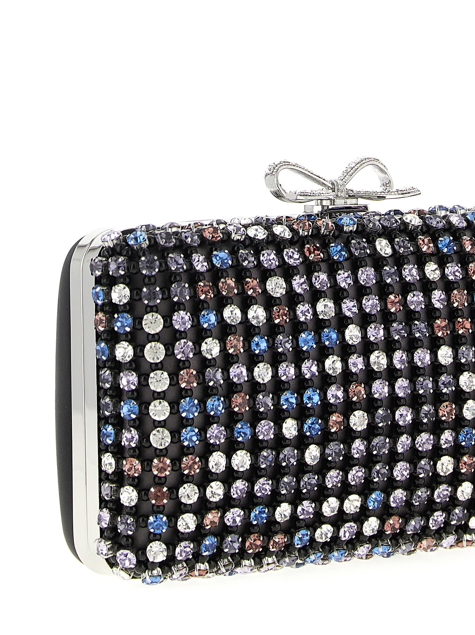 Self Portrait 'Multi Crystal Chainmail' Clutch