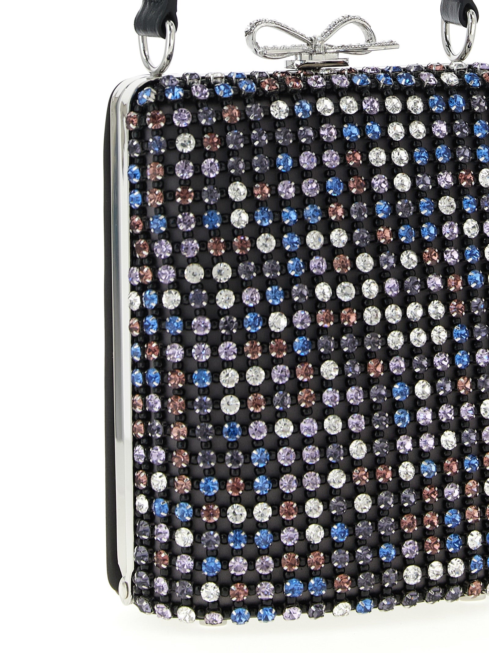 Self Portrait 'Multi Crystal Chainmail' Mini Handbag