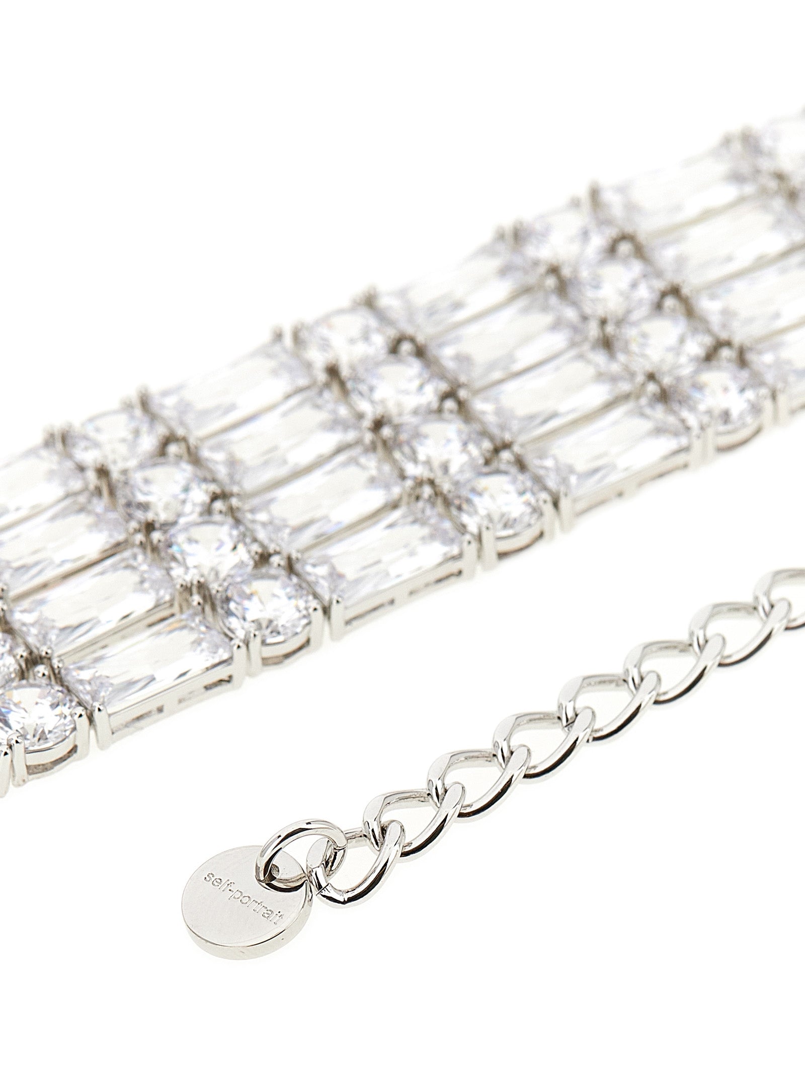 Self Portrait 'Silver Crystal' Necklace