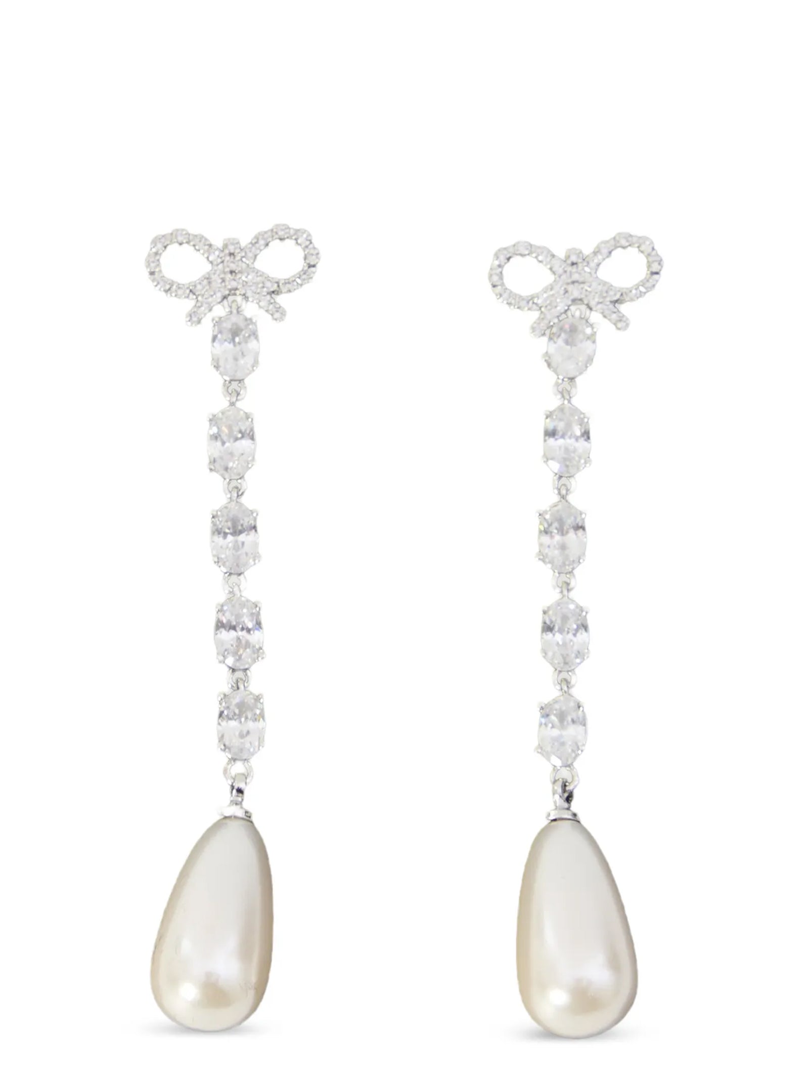 Self Portrait 'Bow Pearl Droplet' Earrings