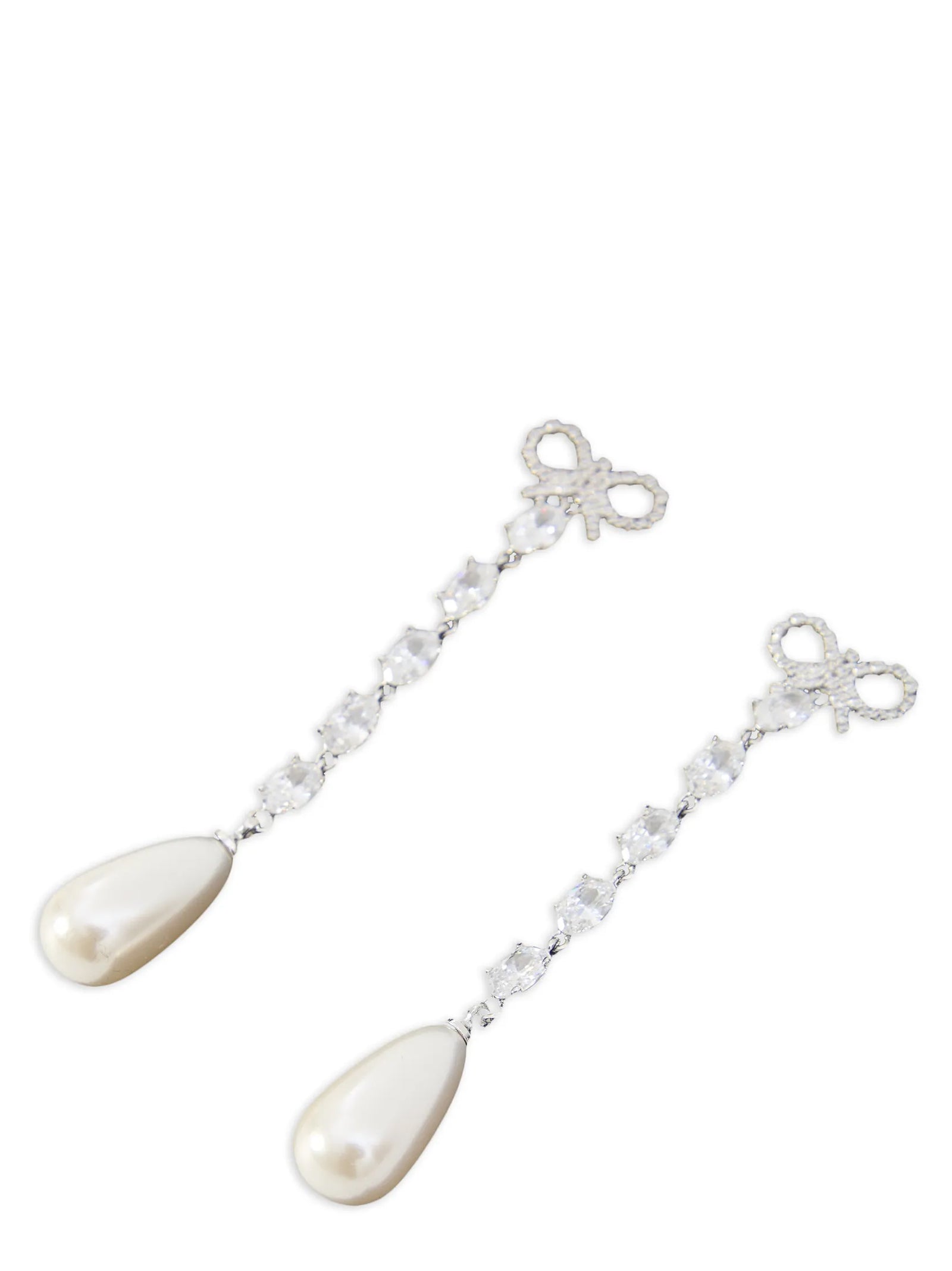 Self Portrait 'Bow Pearl Droplet' Earrings