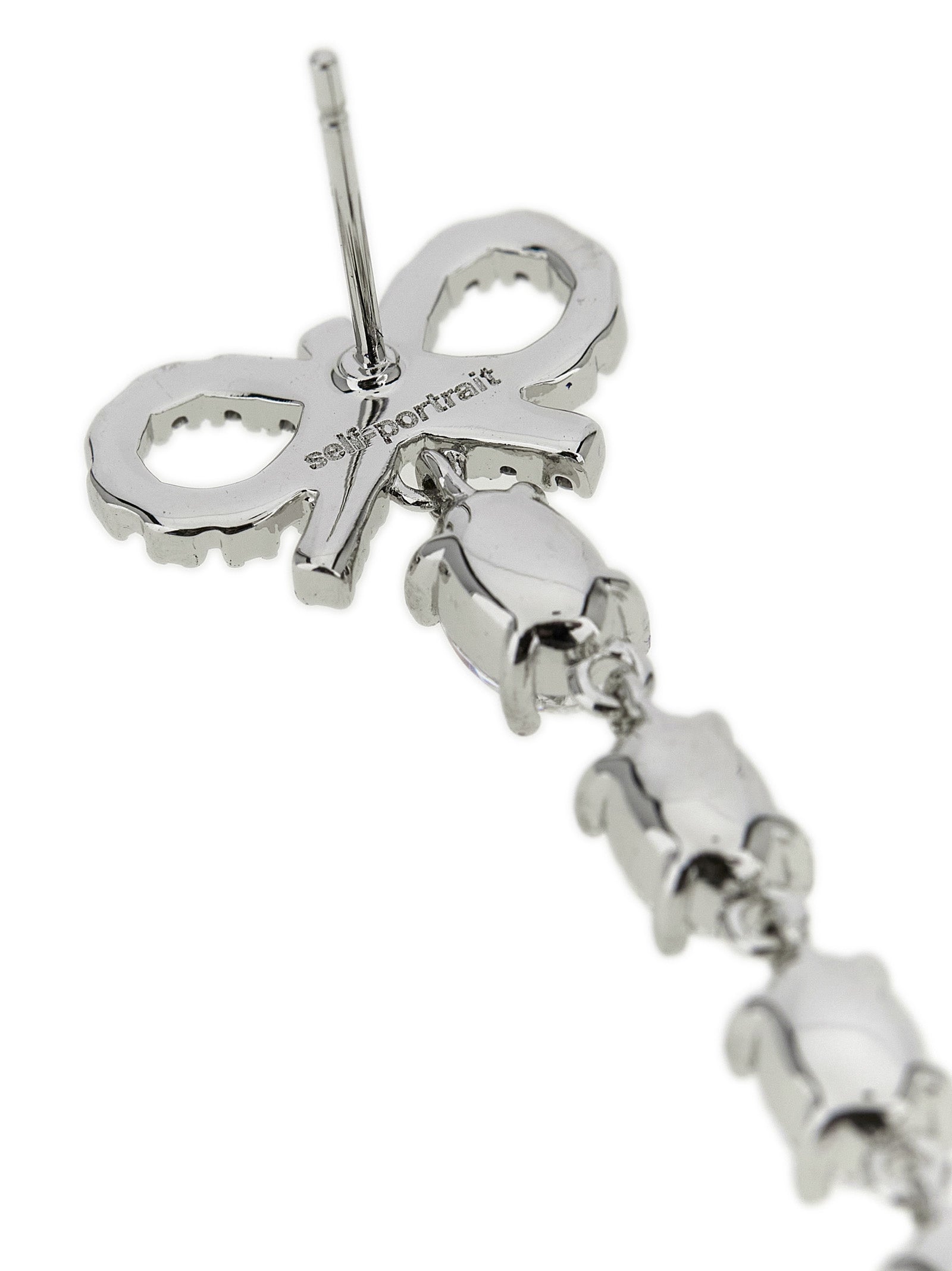 Self Portrait 'Bow Pearl Droplet' Earrings