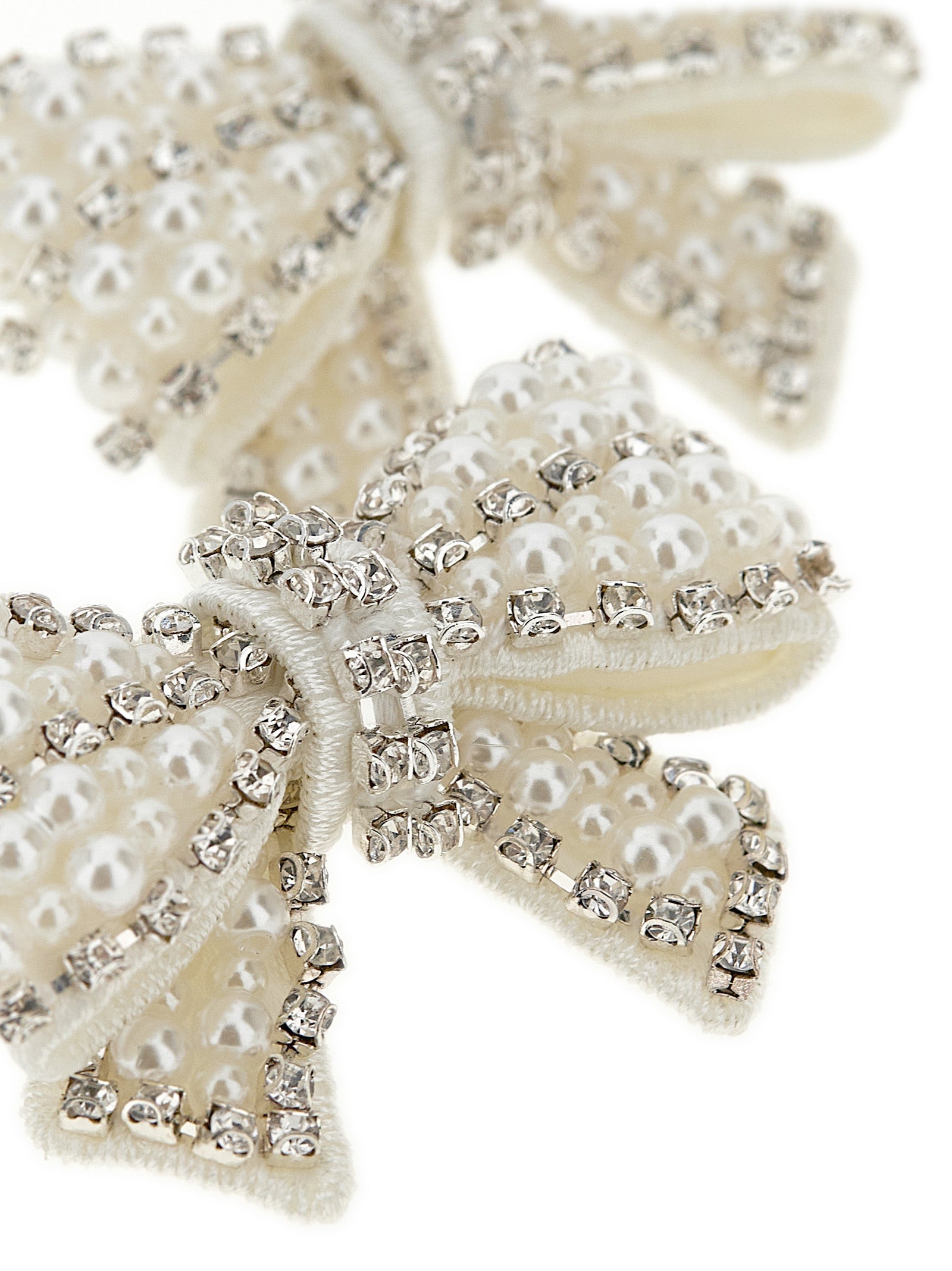 Self Portrait 'Pearl Satin Bow' Earrings