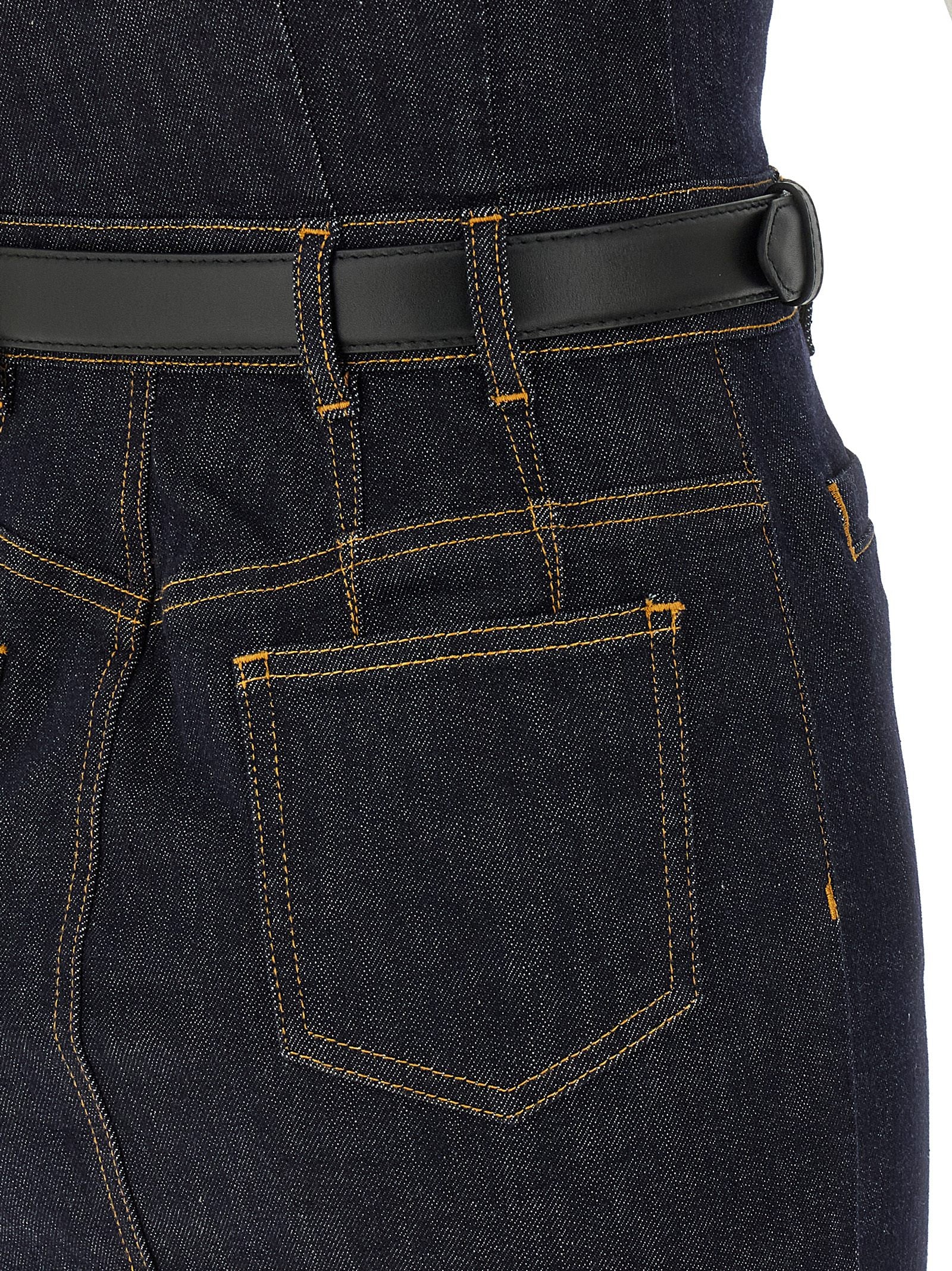 Self Portrait 'Indigo Denim Midi' Dress