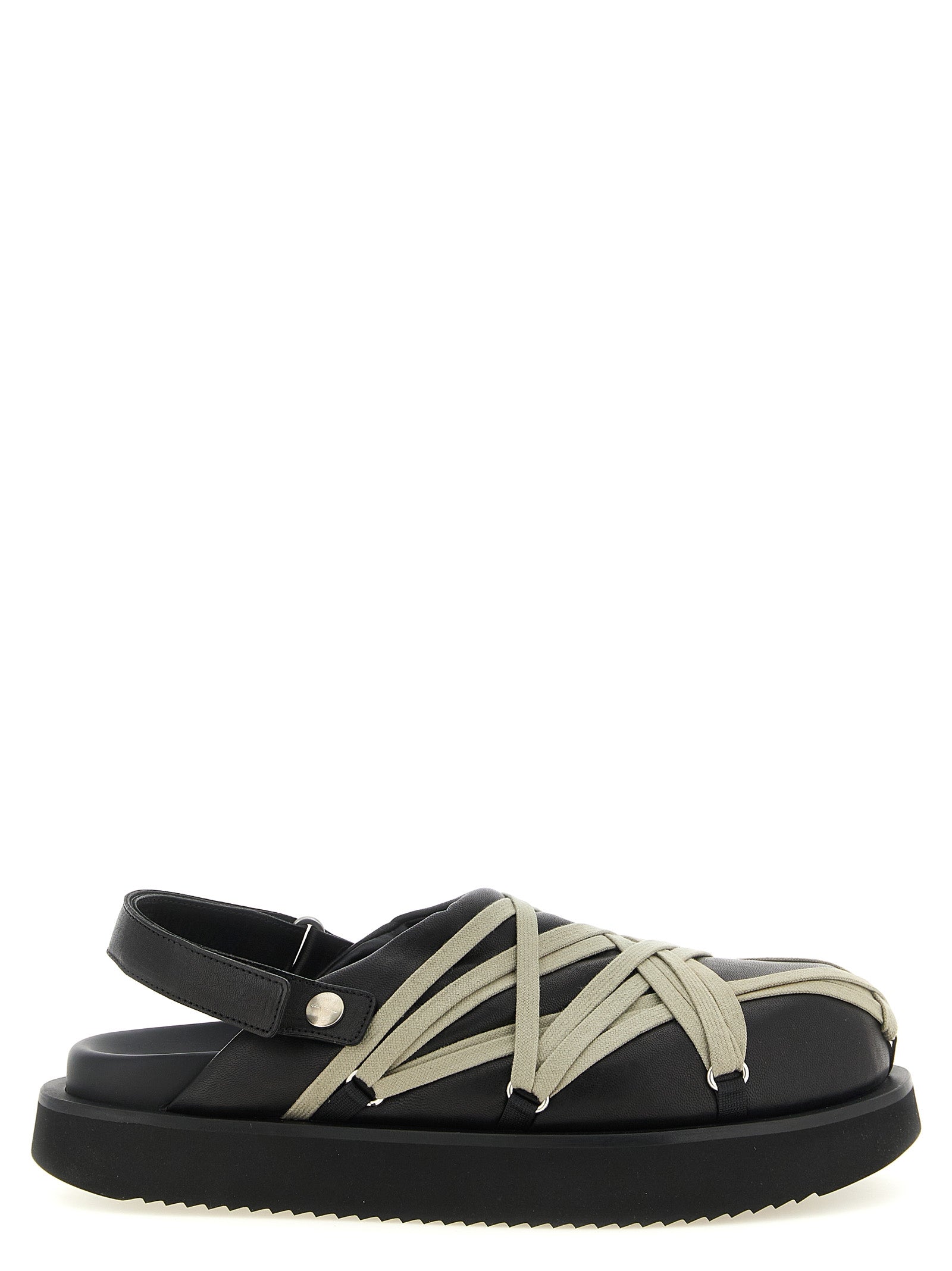Rick Owens 'Padded Megalace Platform' Sabots