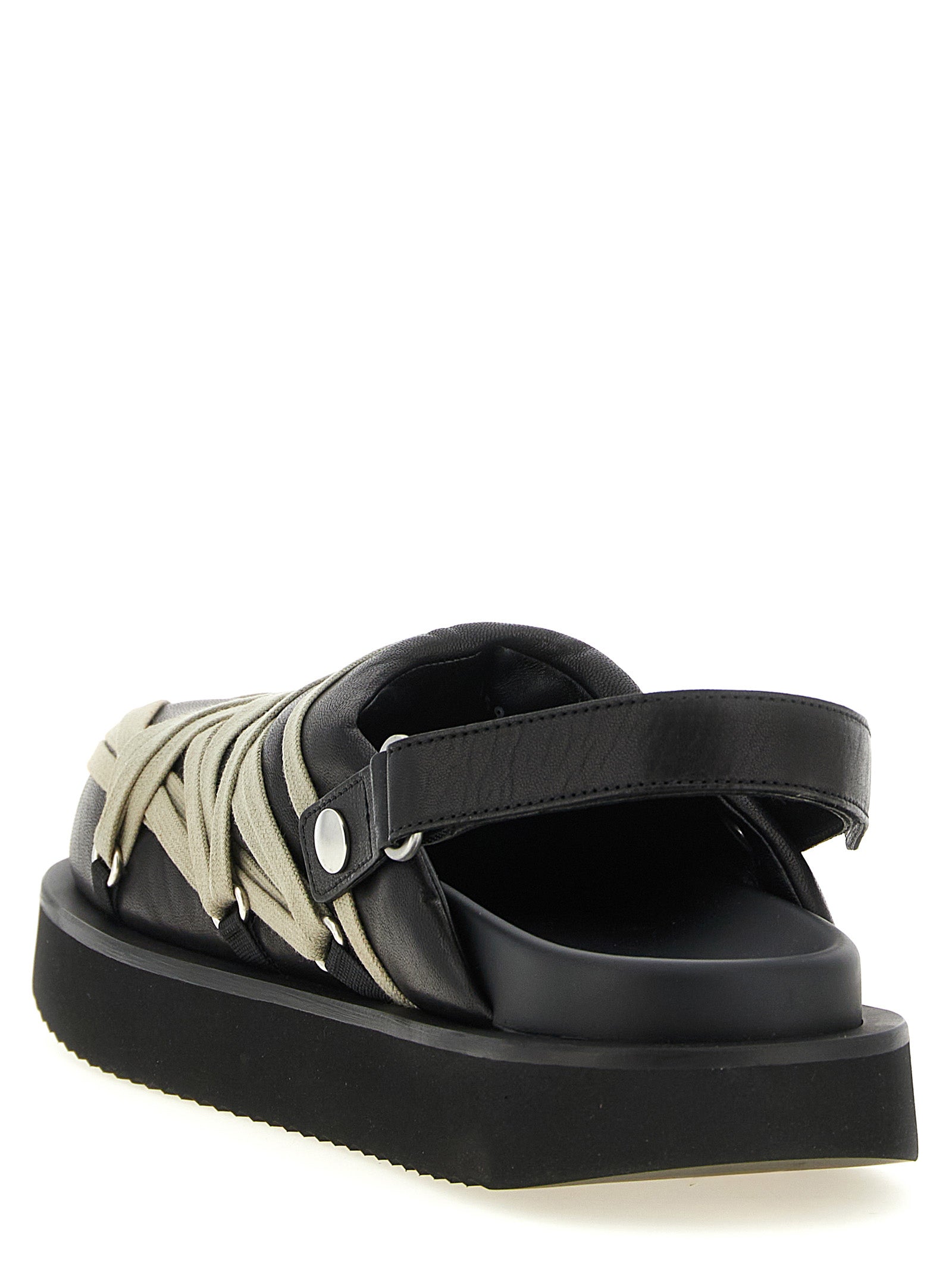 Rick Owens 'Padded Megalace Platform' Sabots