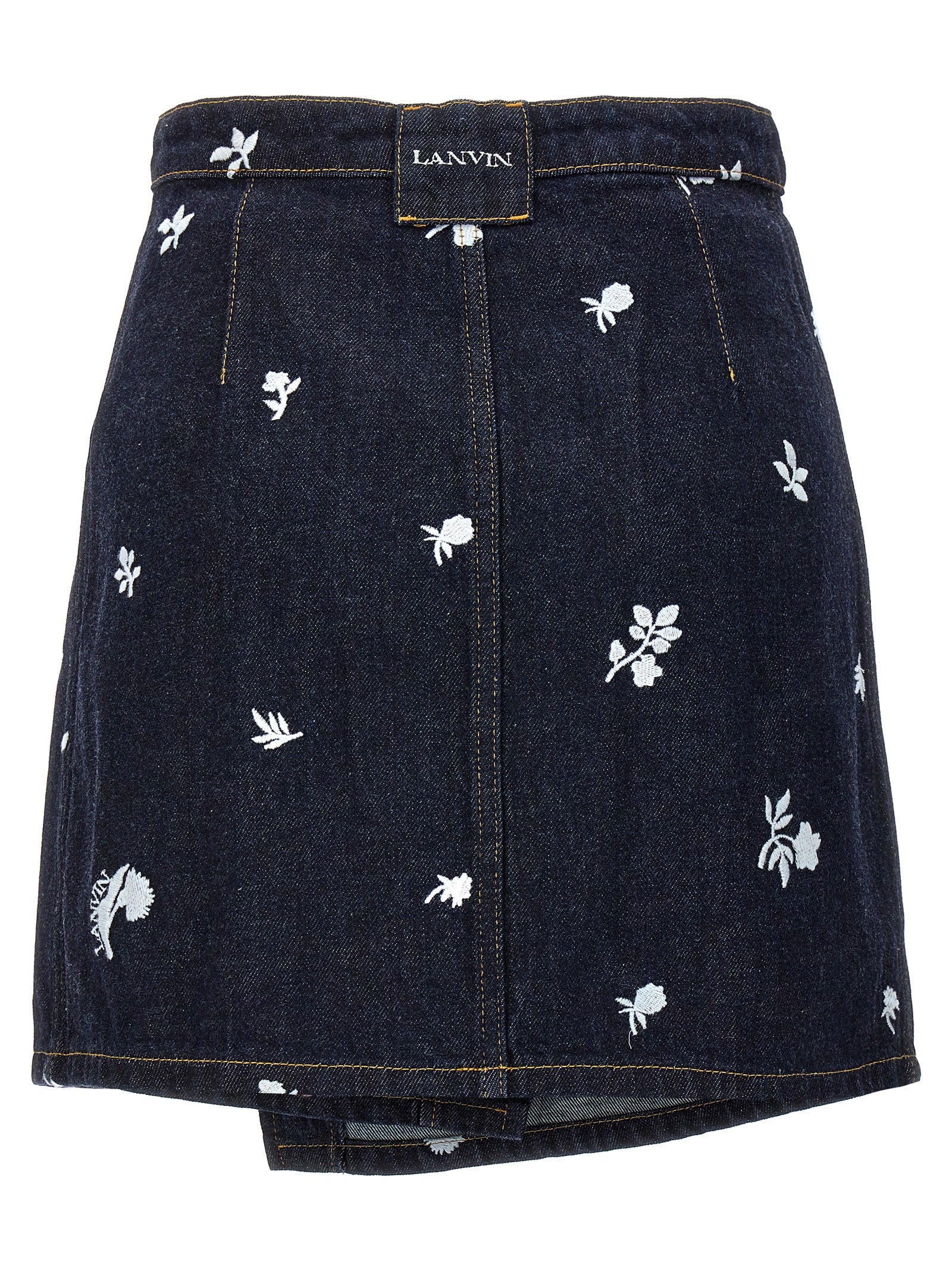 Lanvin All-Over Embroidery Skirt