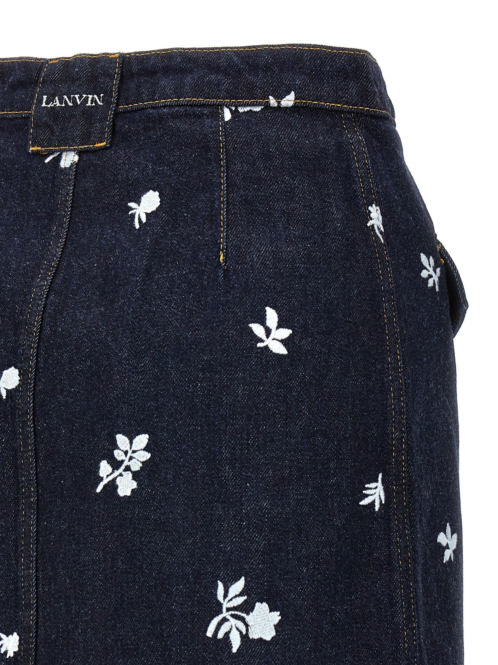 Lanvin All-Over Embroidery Skirt