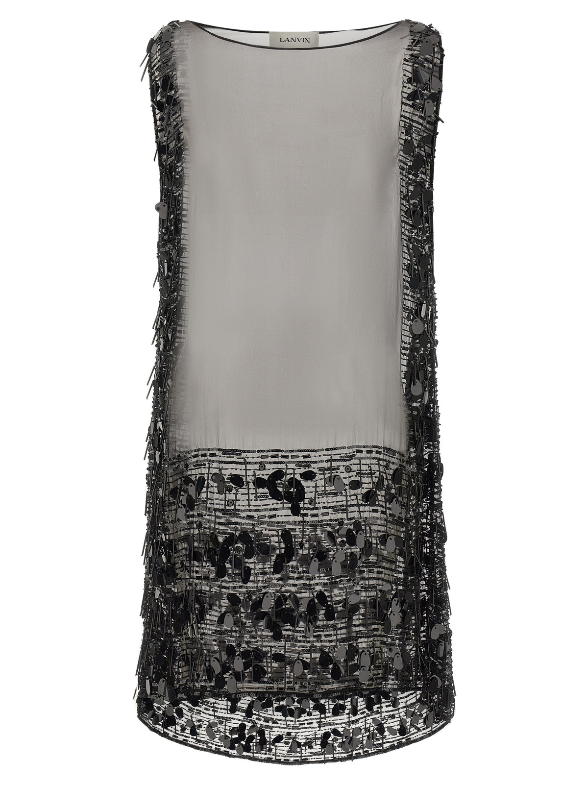 Lanvin Embroidered Silk Tunic Dress
