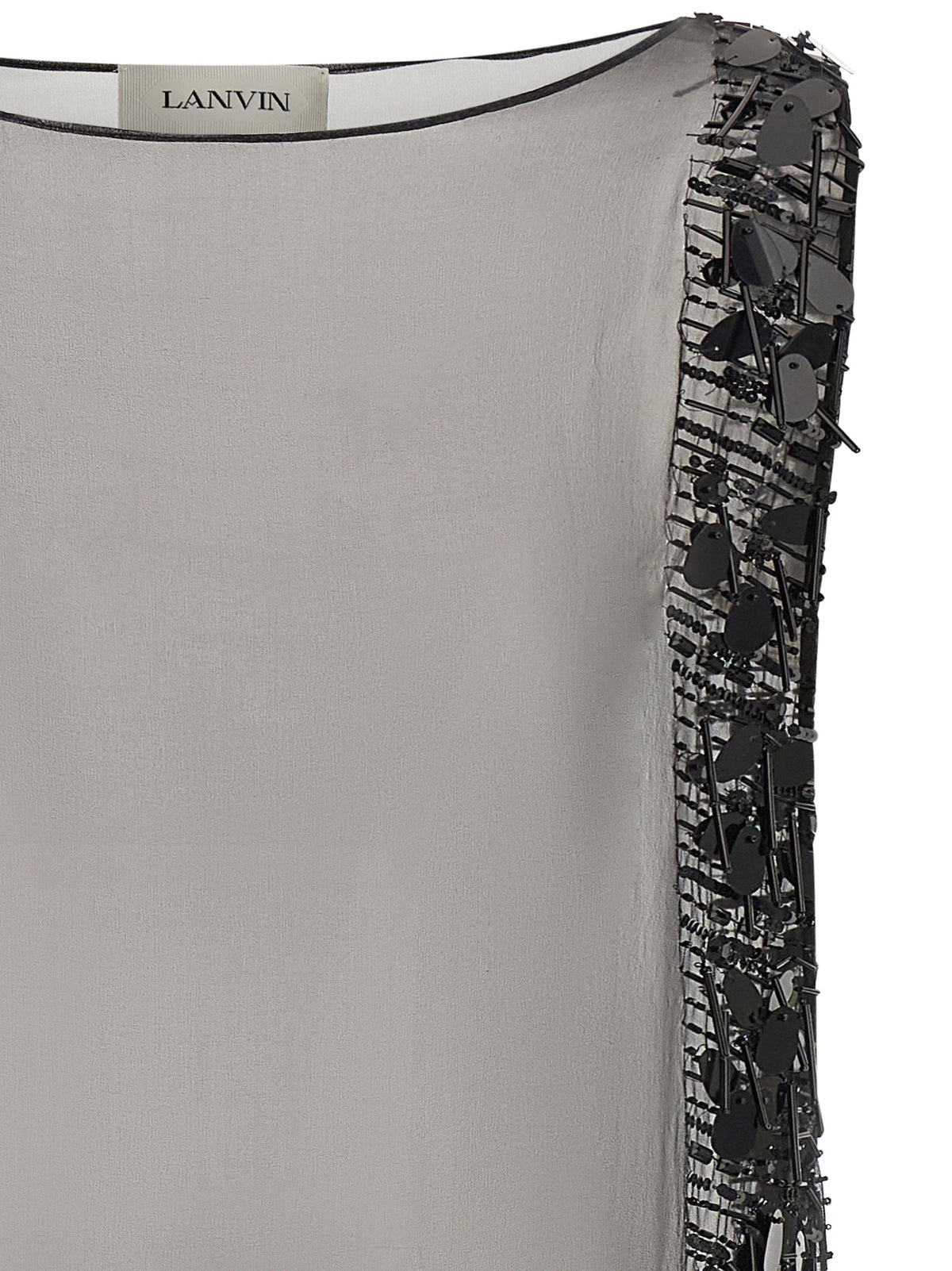 Lanvin Embroidered Silk Tunic Dress