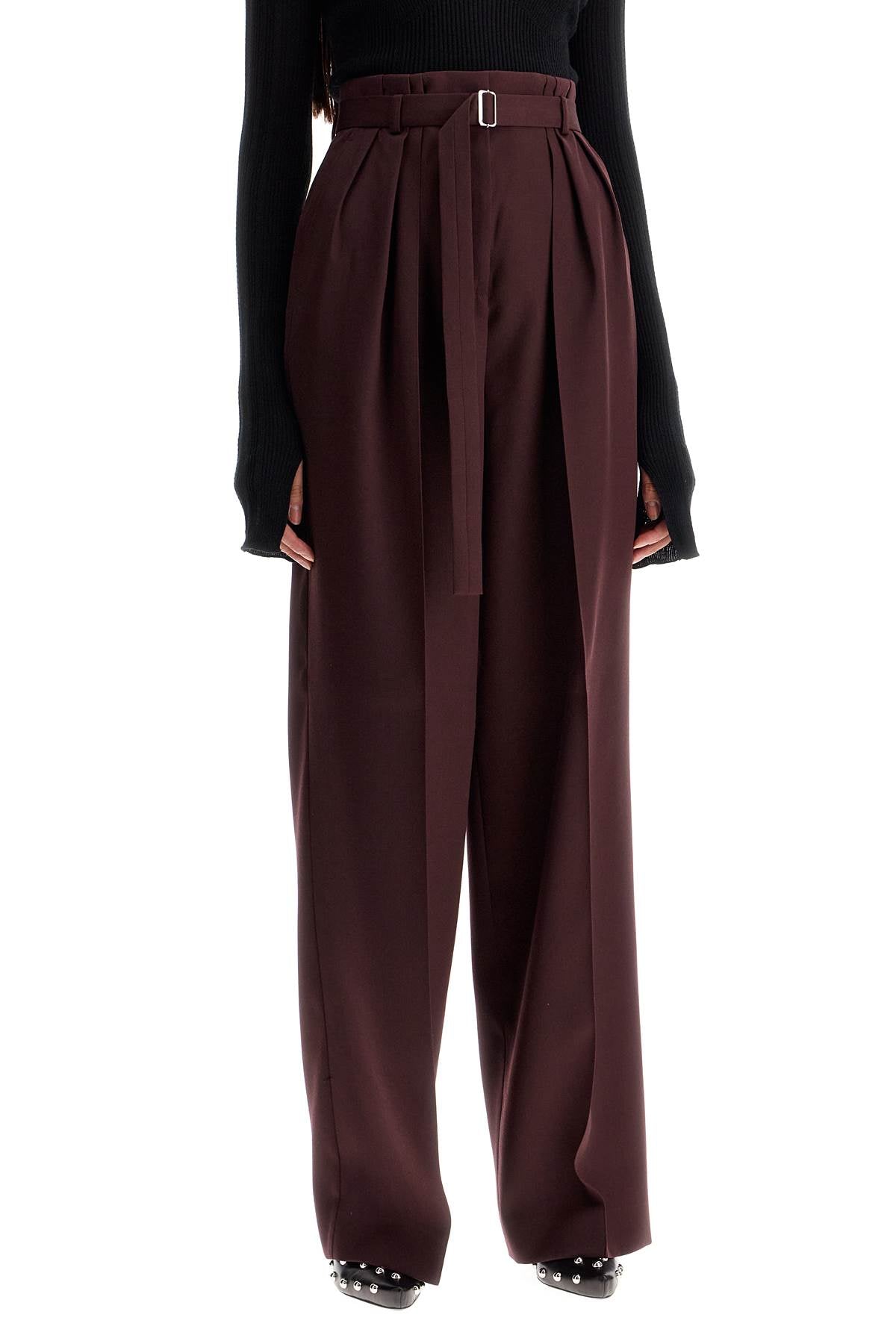 Lanvin Wide-Leg Pants With Belt