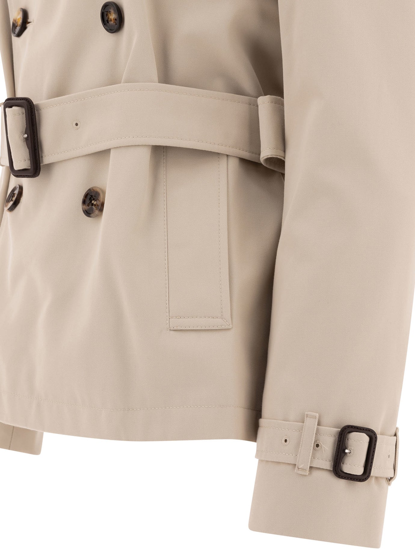 Burberry Cotton Blend Trench Jacket