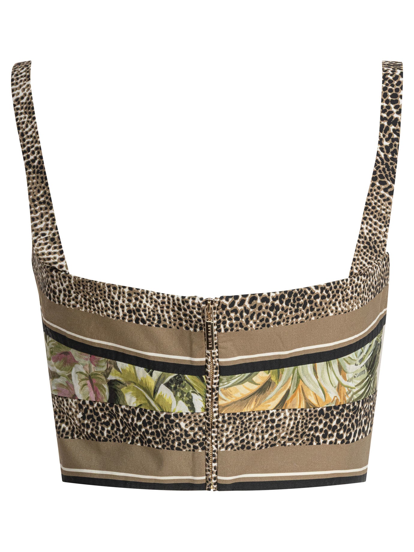 Elie Saab Savannah Print Cropped Top