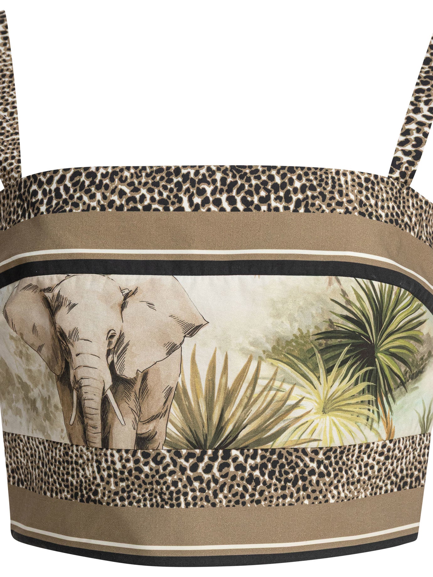 Elie Saab Savannah Print Cropped Top