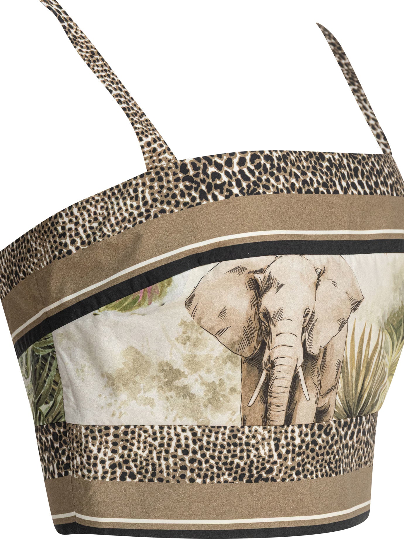 Elie Saab Savannah Print Cropped Top