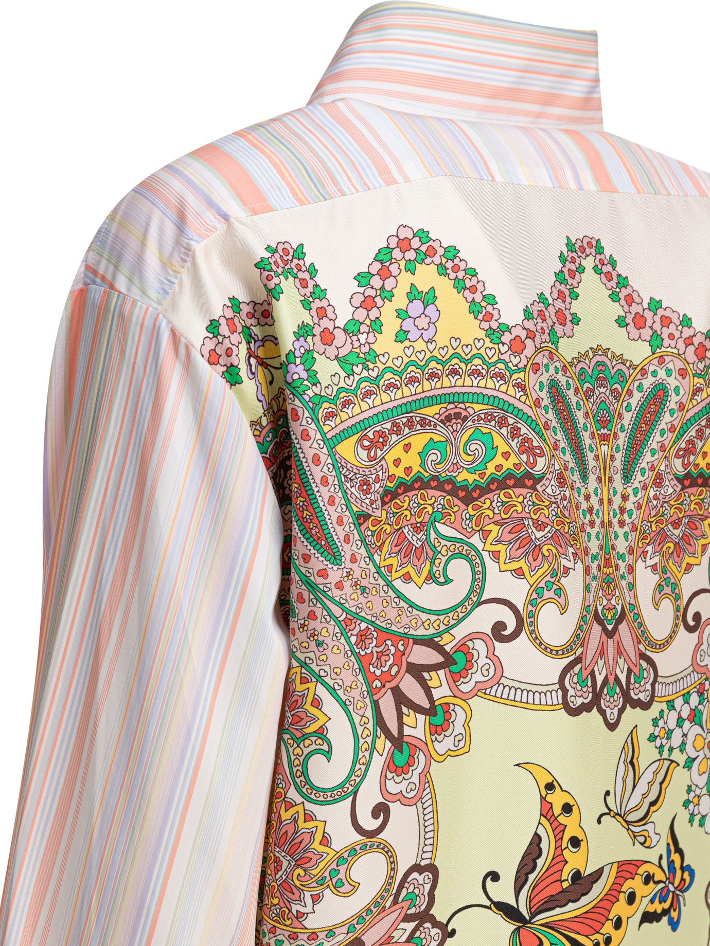 Etro Striped Shirt With Print On The Back