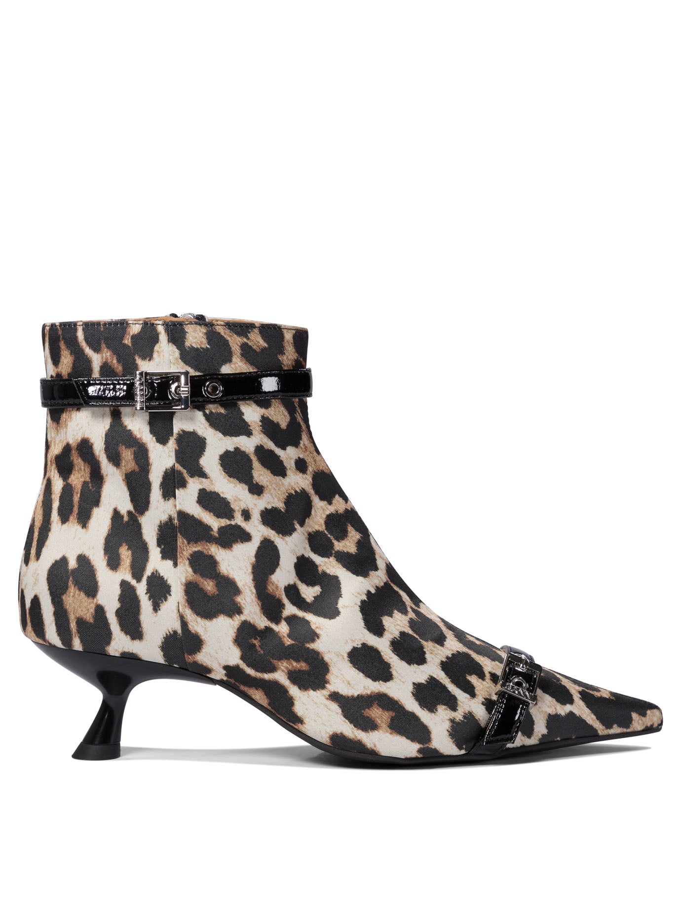 Ganni Leopard Ankle Boots