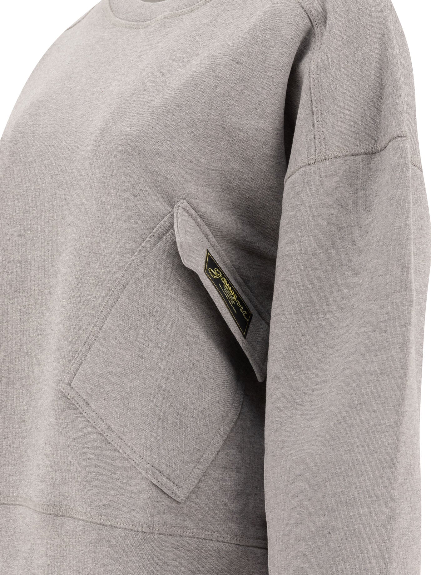 Ganni Sweatshirt With Asymmetrical Pockets