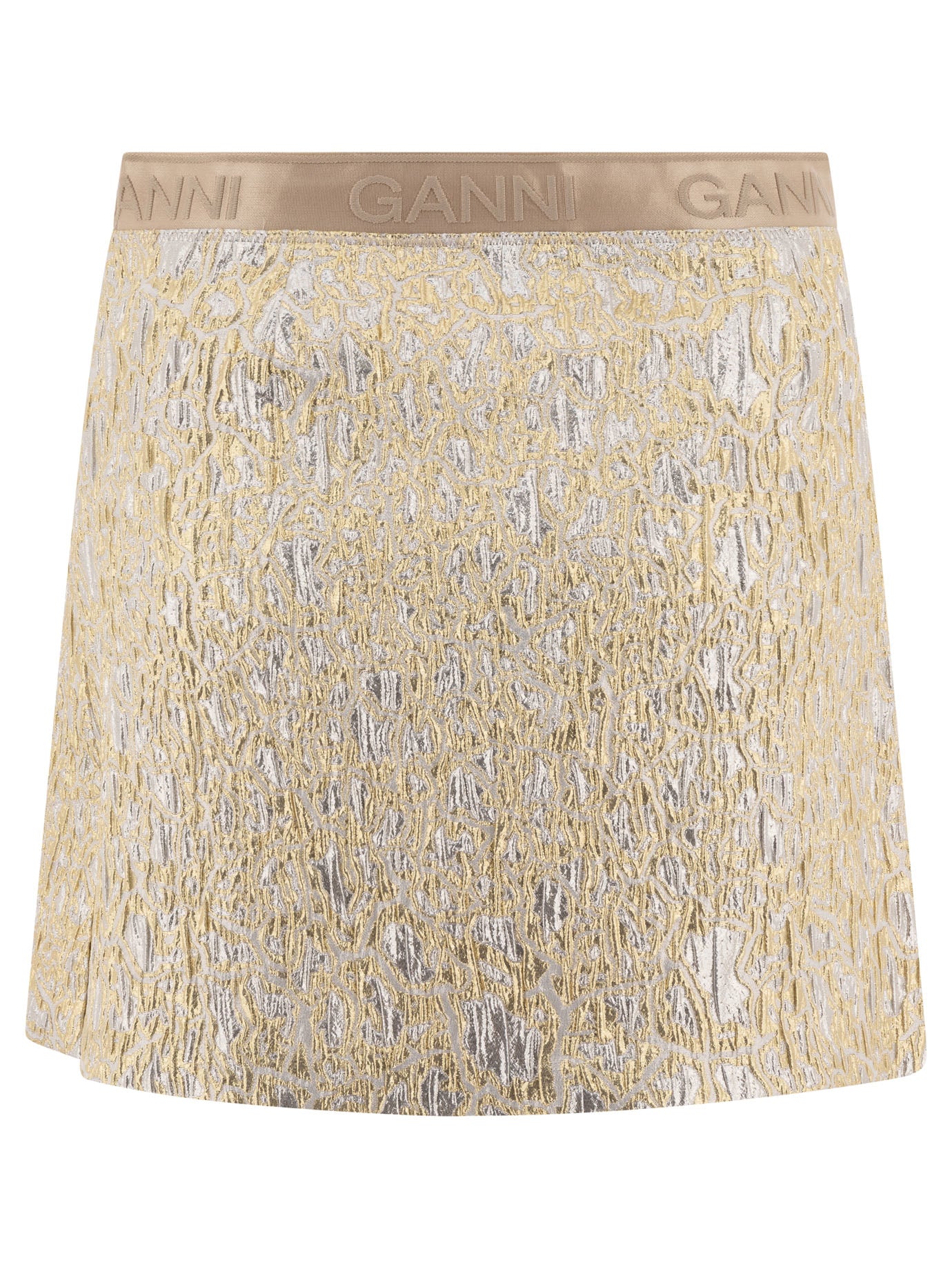 Ganni Gold And Silver Miniskirt