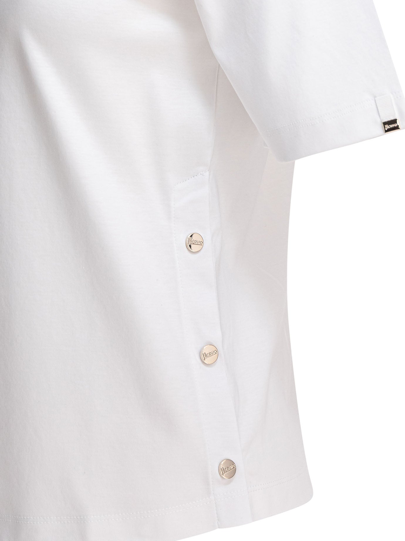 Herno Cotton T-Shirt With Buttons