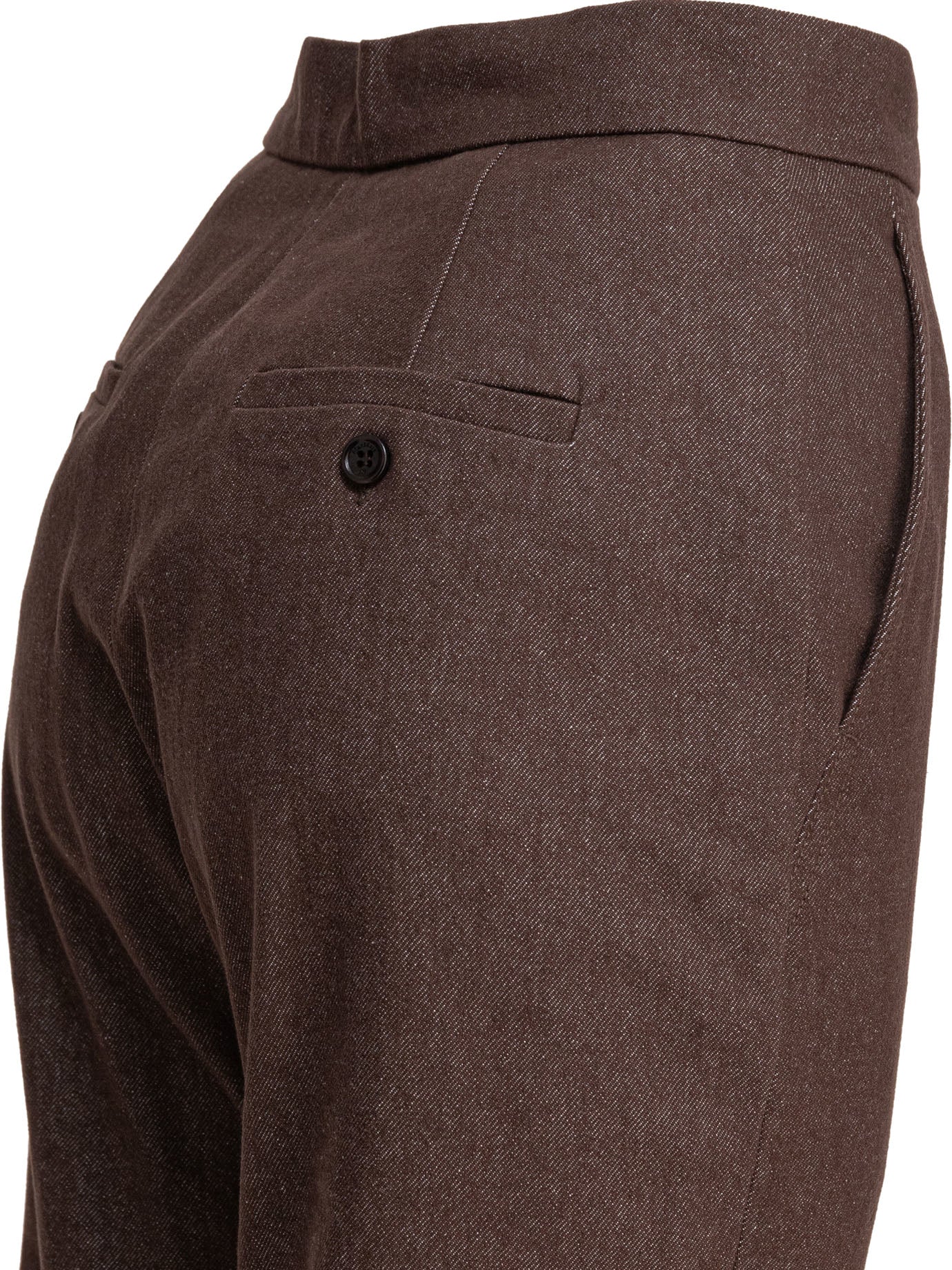 Max Mara Denim-Effect Cotton Trousers