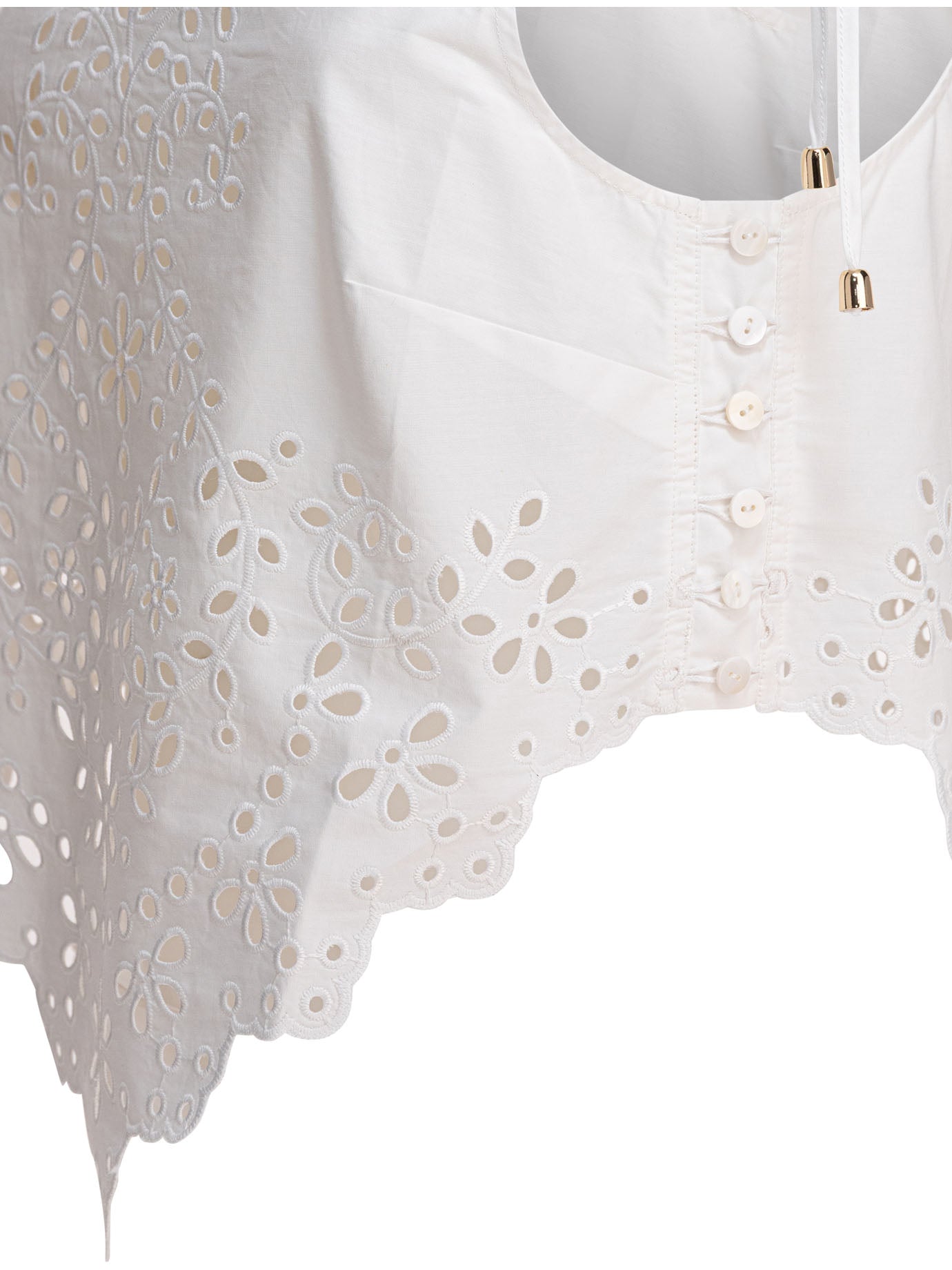 Self-portrait Cotton Embroidered Top