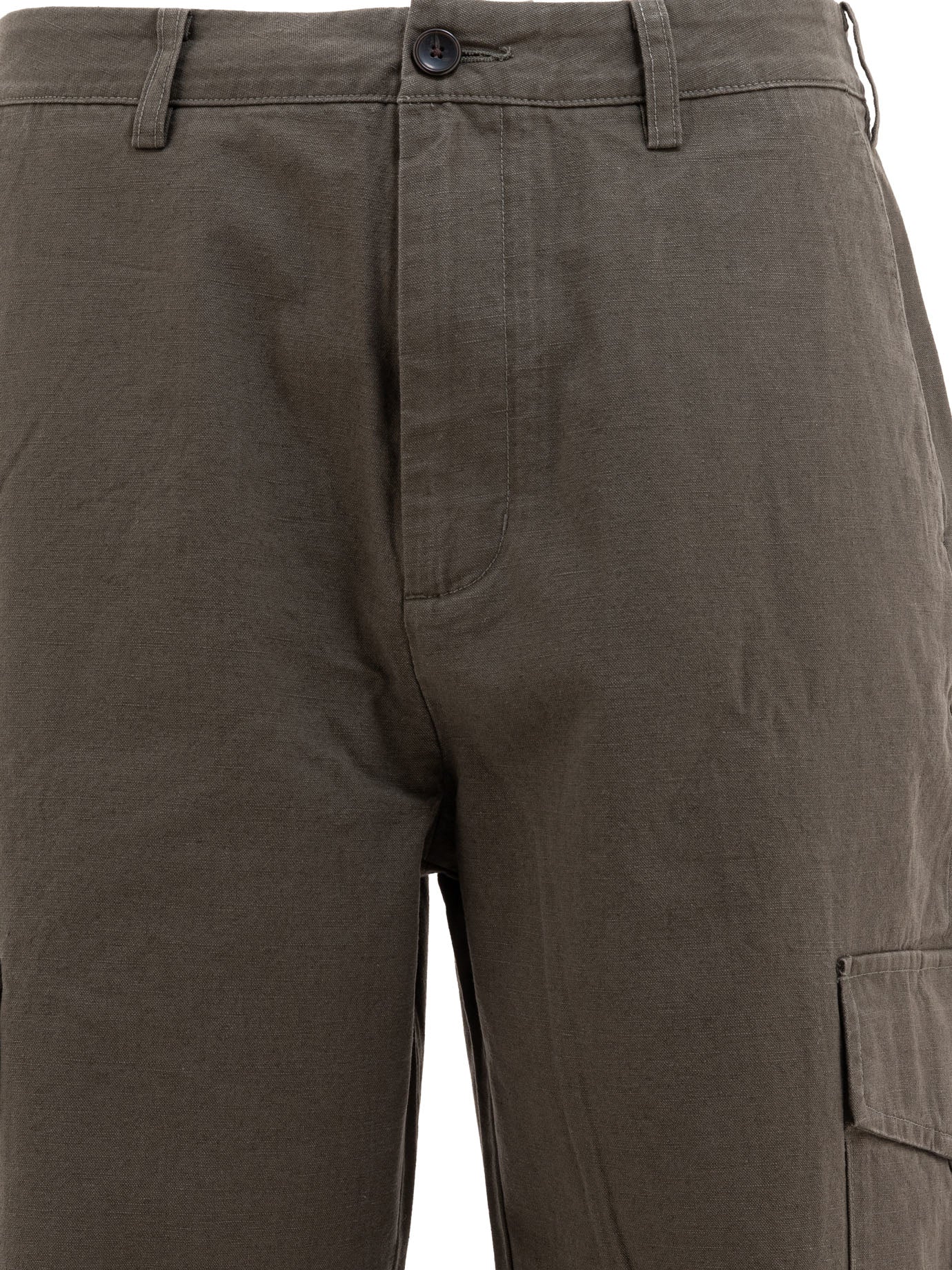 Vince Cotton And Linen Cargo Trousers