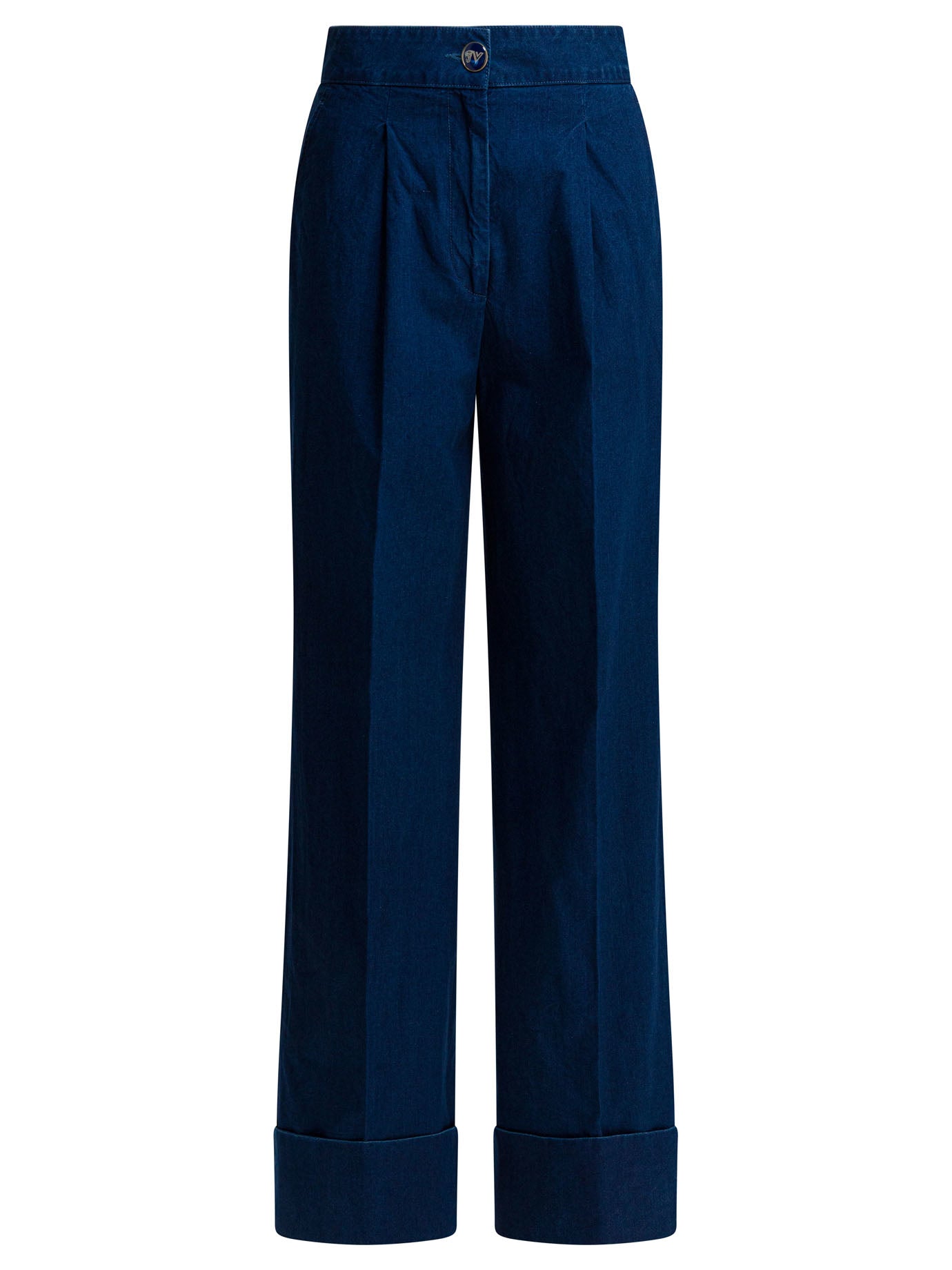 Valentino Wide-Leg Jeans With Pleats