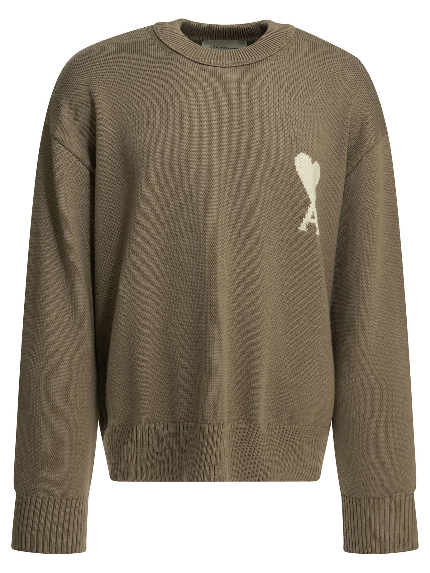 Ami Paris Wool-Blend Crew-Neck Sweater