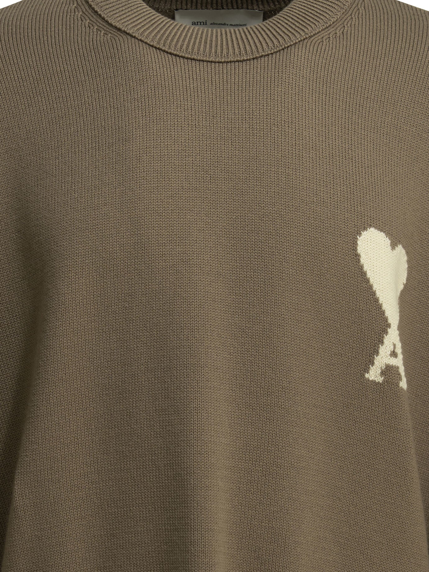 Ami Paris Wool-Blend Crew-Neck Sweater