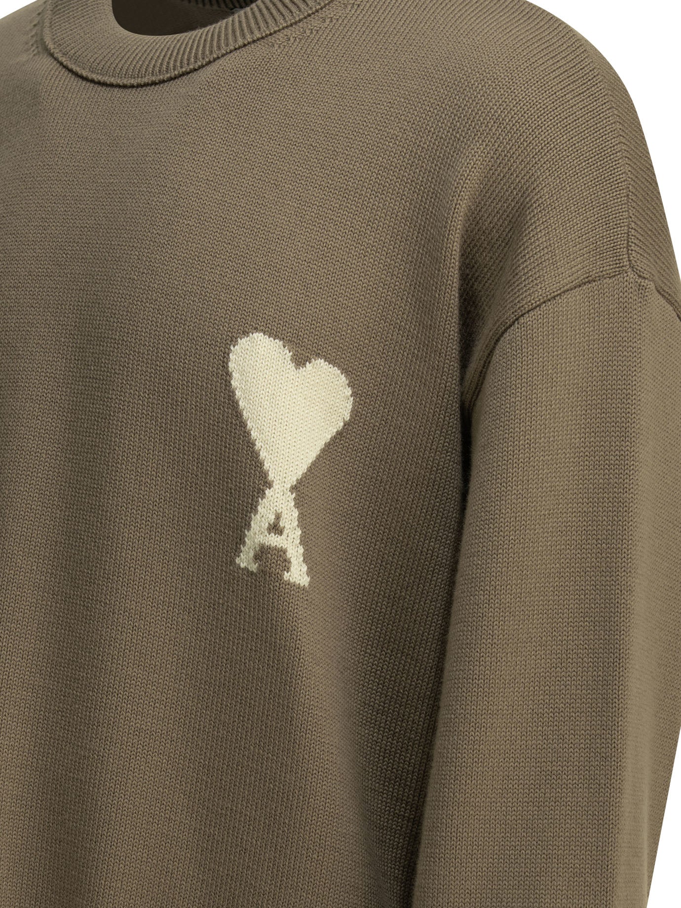 Ami Paris Wool-Blend Crew-Neck Sweater