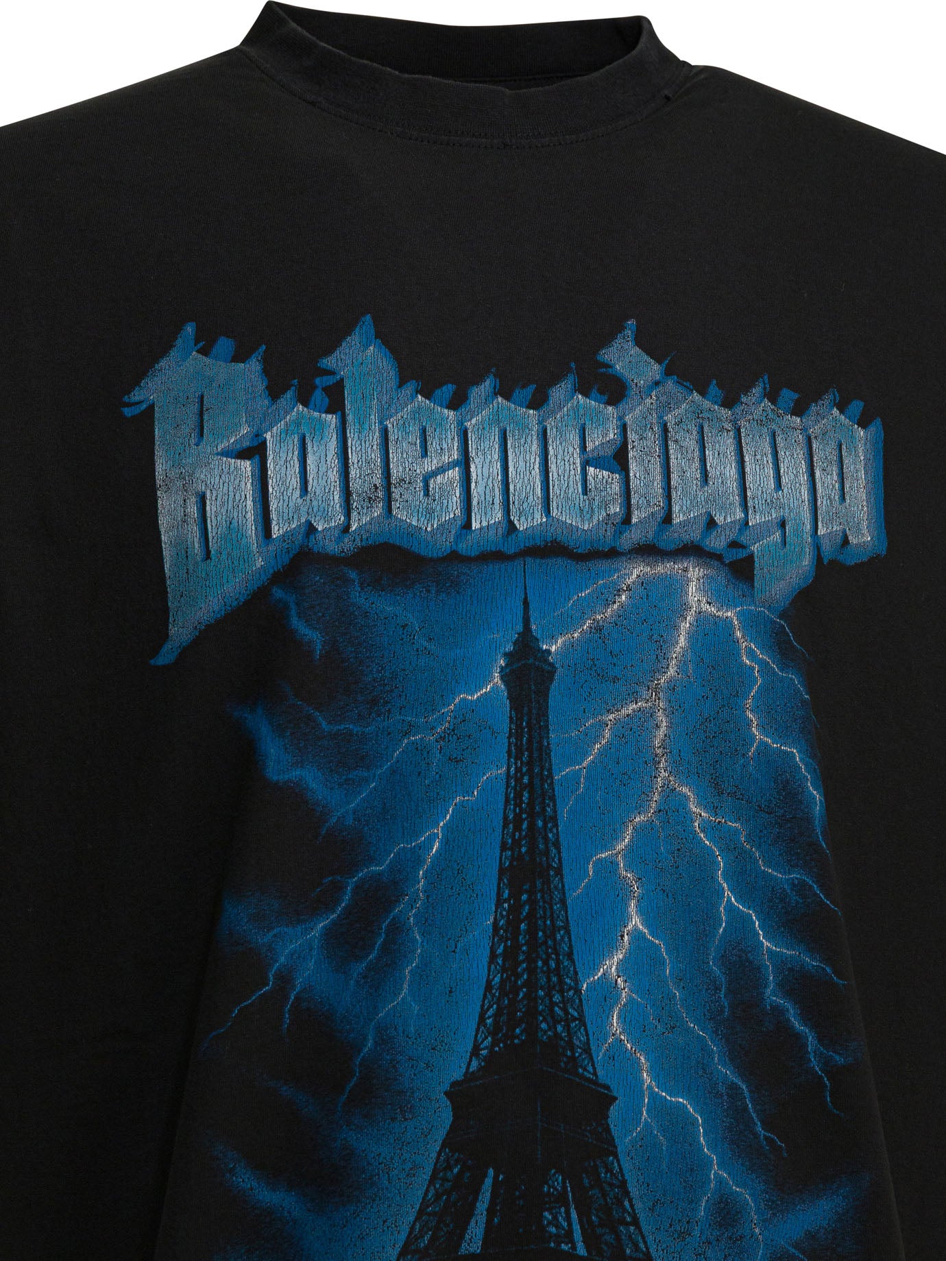 Balenciaga Paris Thunderstorm Crewneck T-Shirt