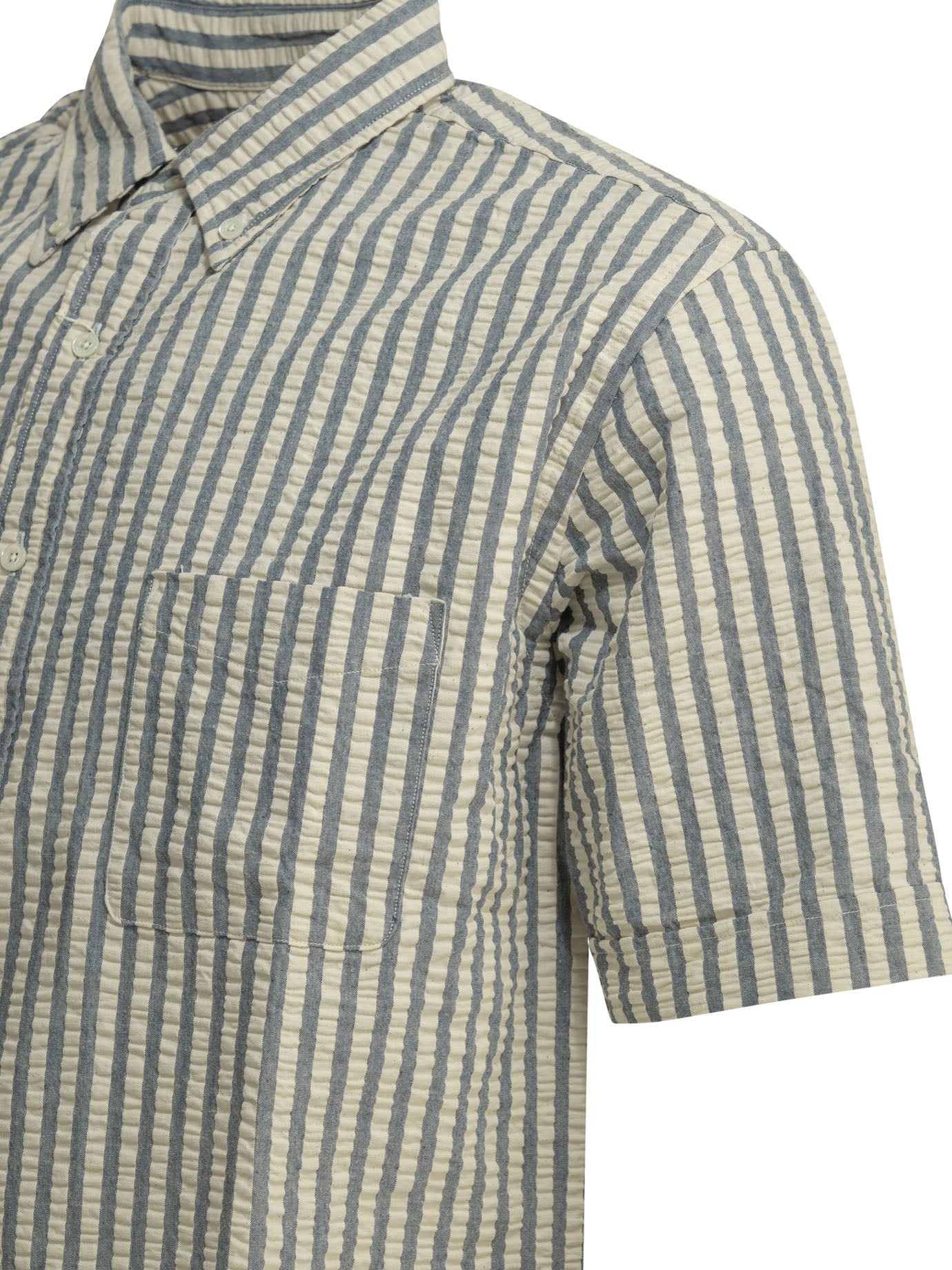 Beams Plus Casual Cotton Seersucker Shirt