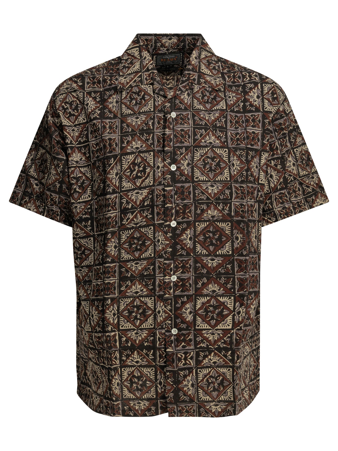 Beams Plus Block Print Casual Shirt