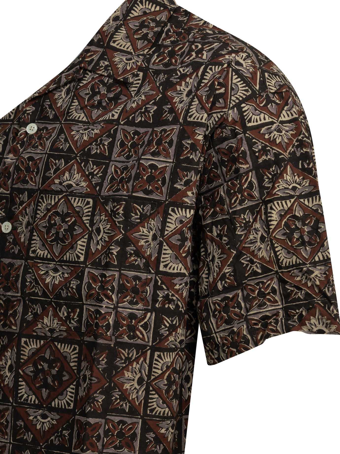 Beams Plus Block Print Casual Shirt
