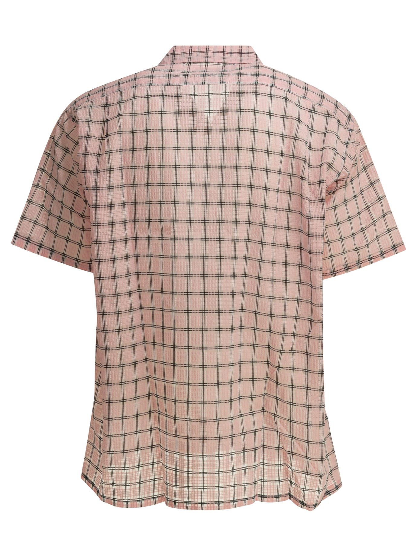 Beams Plus Open Collar Nylon Airy Plaid Casual Shirt