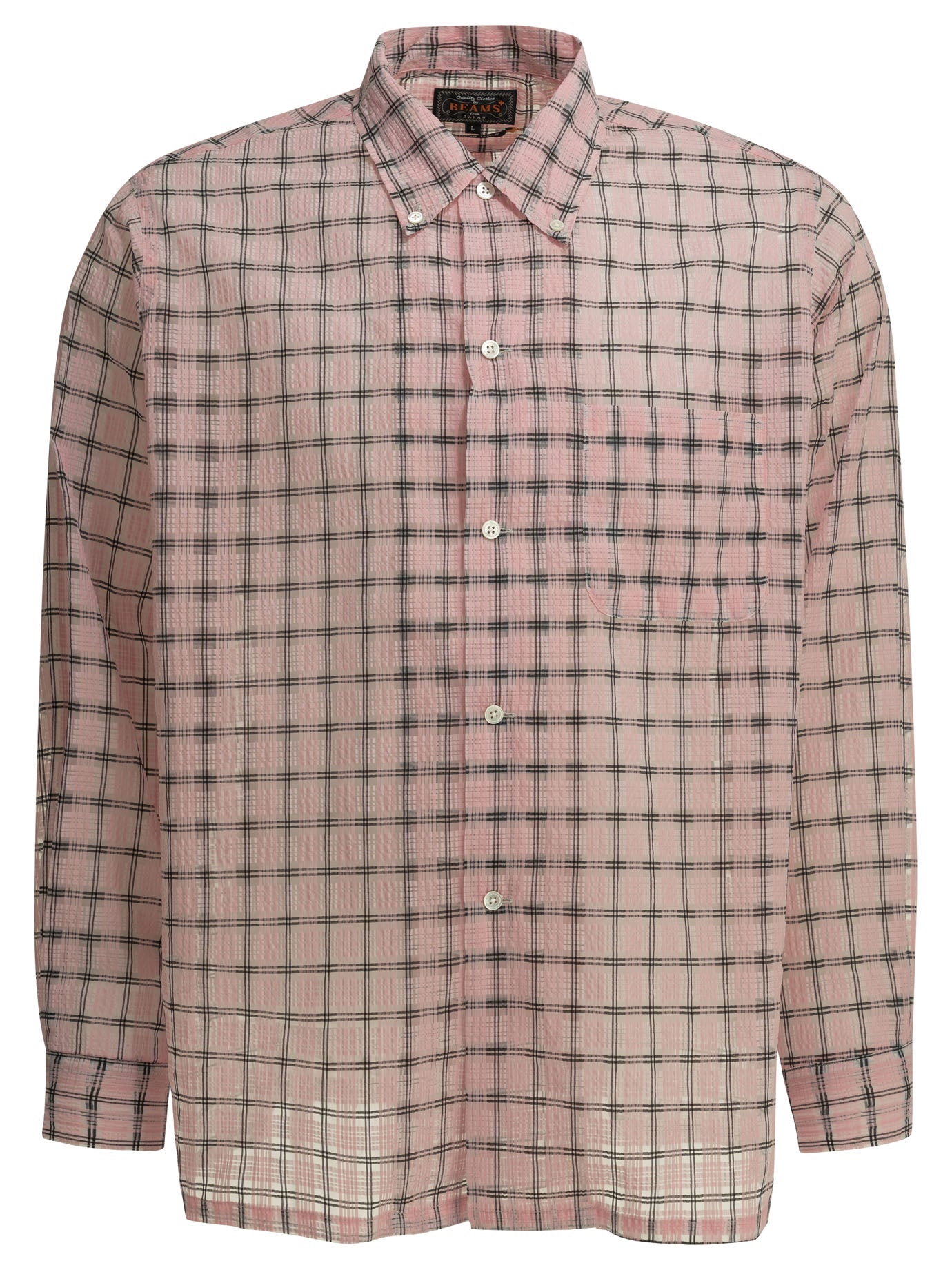 Beams Plus Open Db Nylon Airy Plaid Casual Shirt