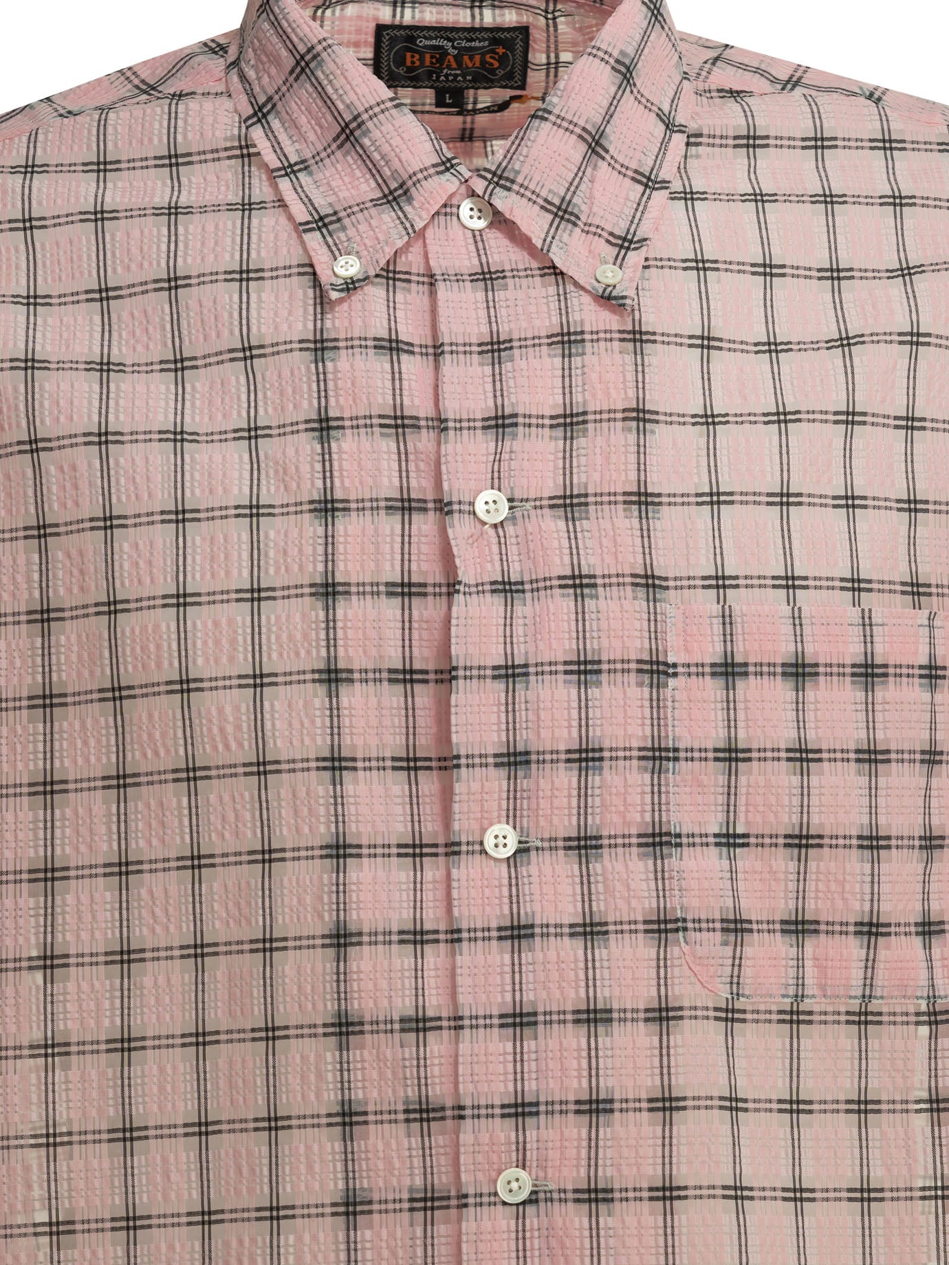 Beams Plus Open Db Nylon Airy Plaid Casual Shirt
