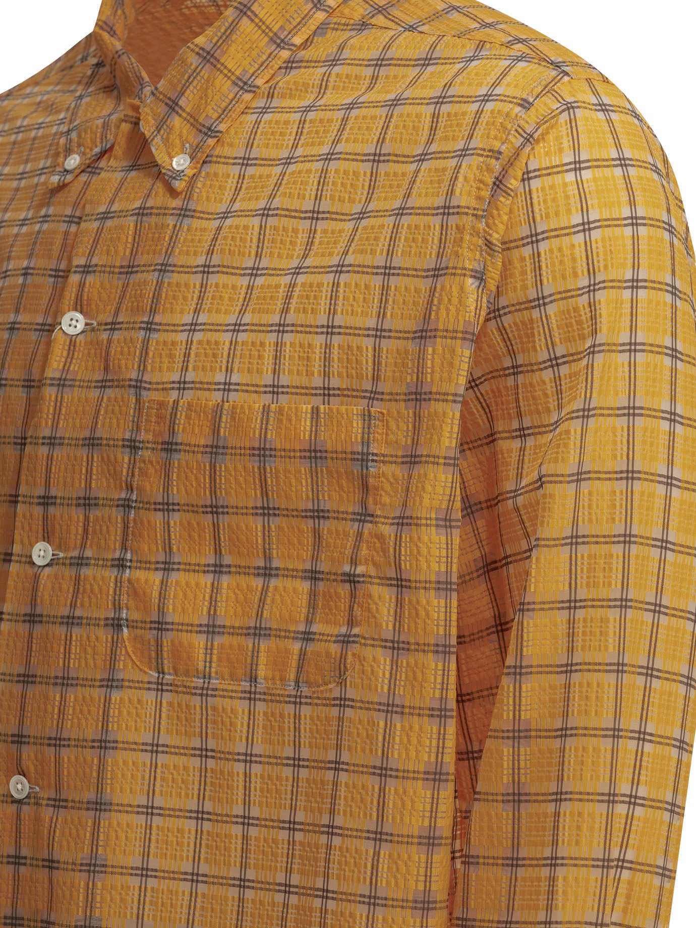 Beams Plus Open Db Nylon Airy Plaid Casual Shirt