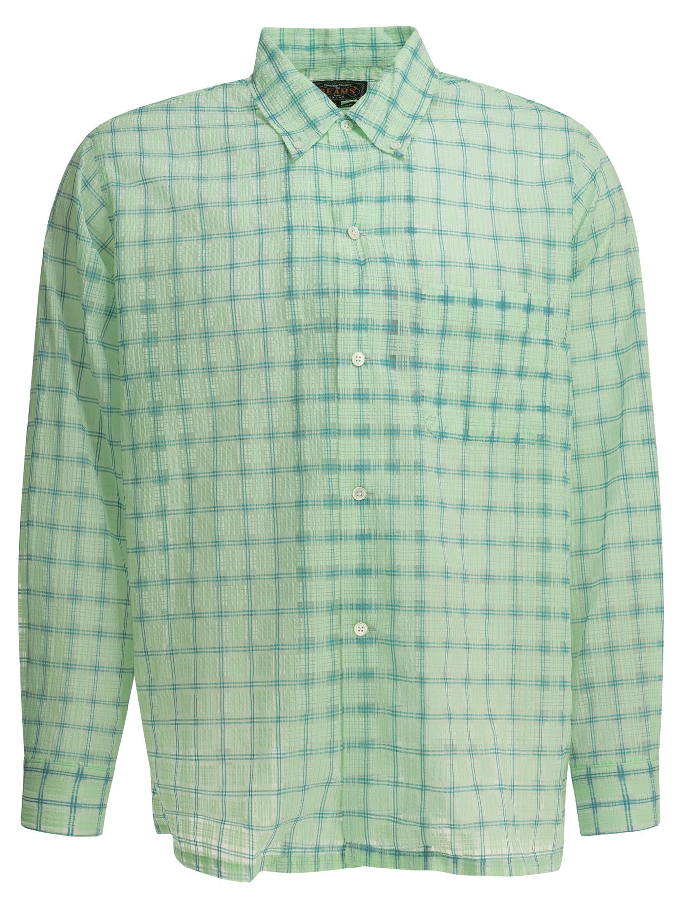 Beams Plus Open Db Nylon Airy Plaid Casual Shirt