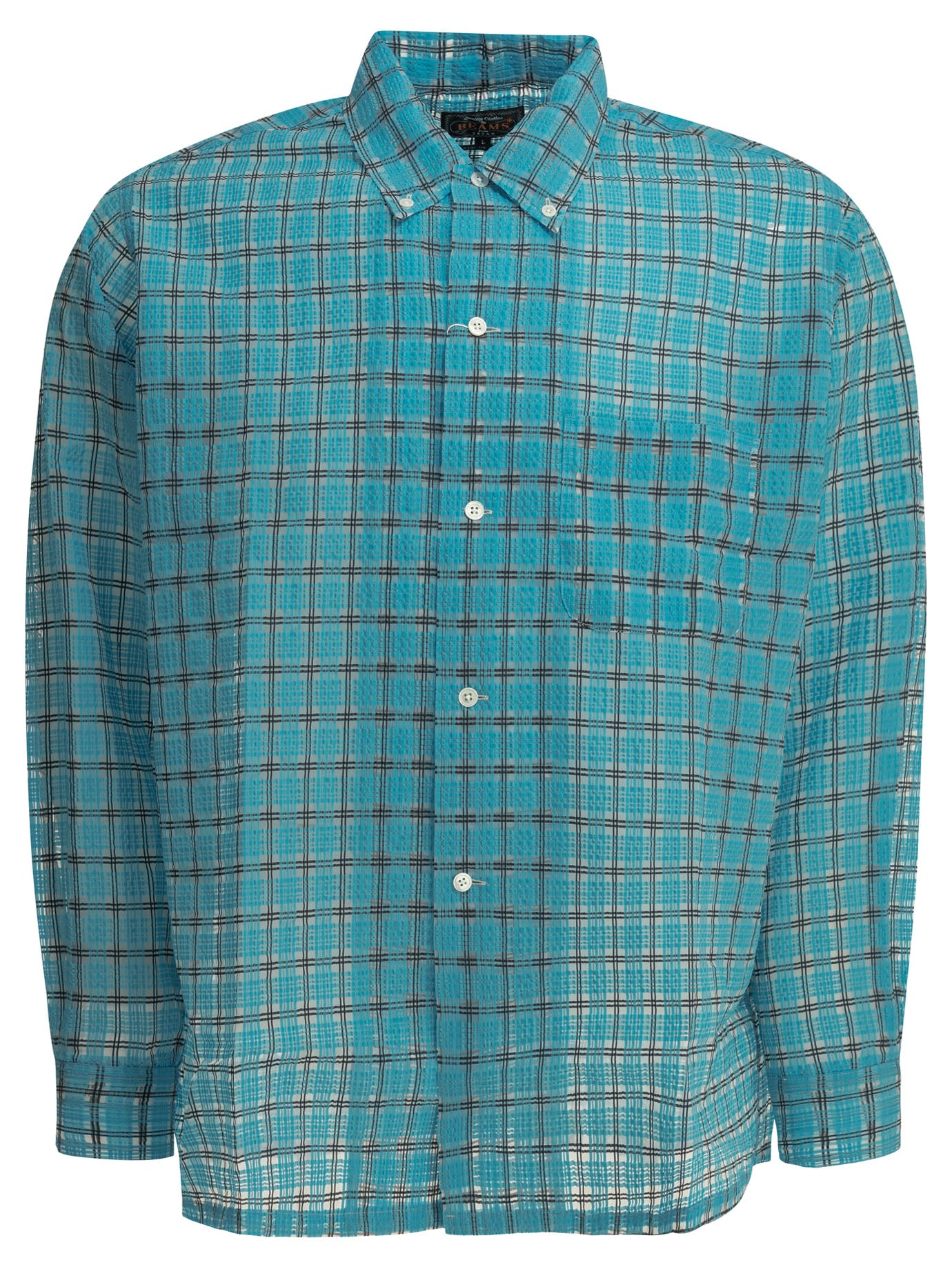 Beams Plus Open Db Nylon Airy Plaid Casual Shirt