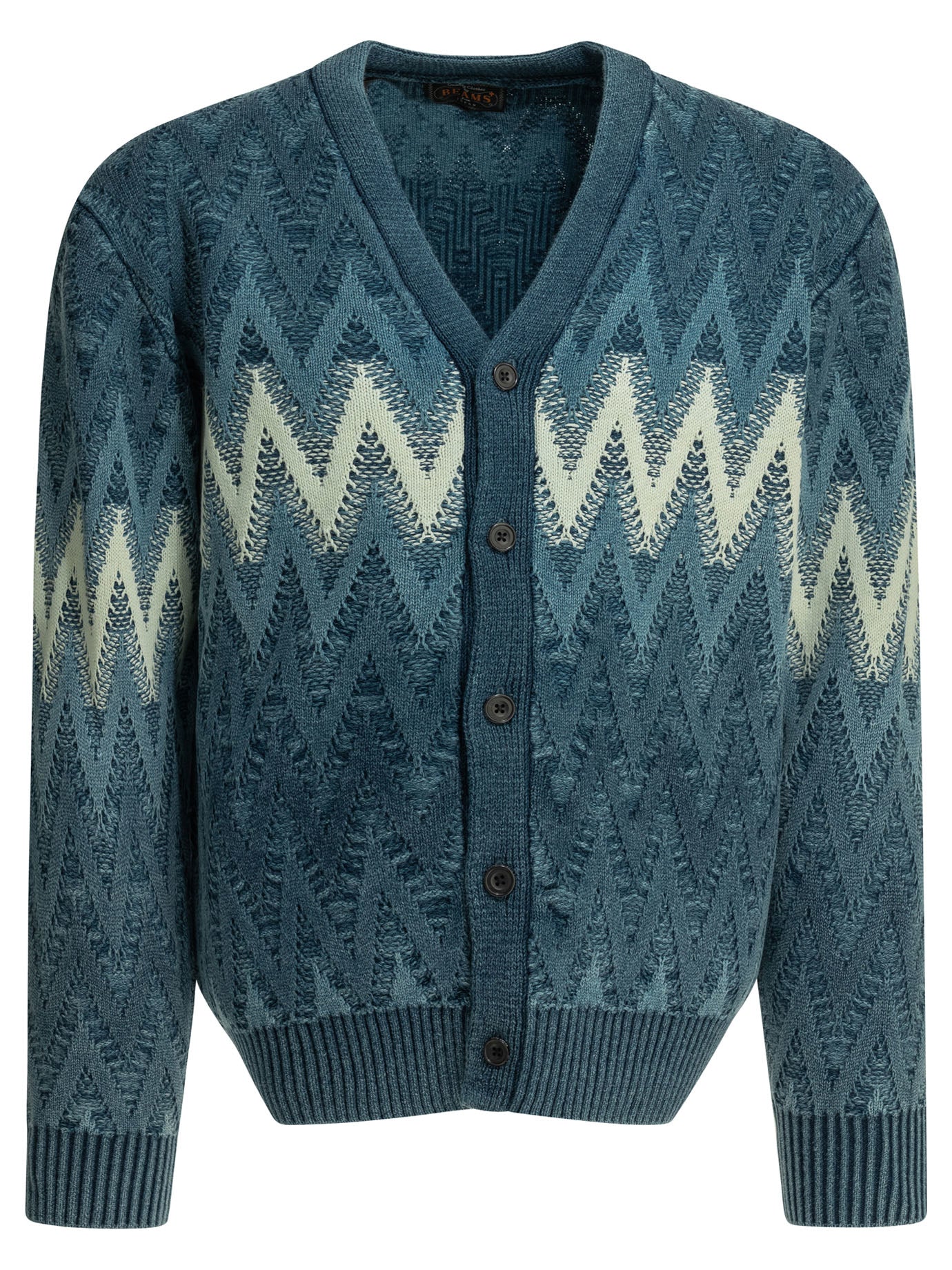 Beams Plus Indigo Yarn Cardigan